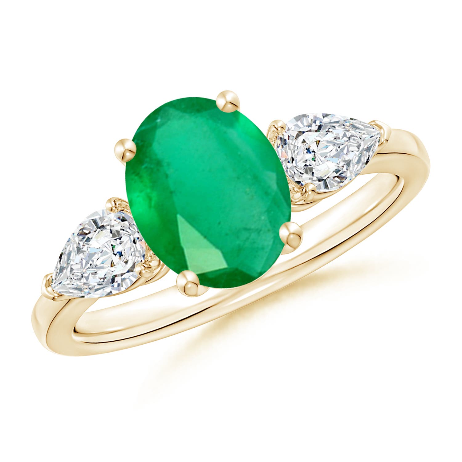 A - Emerald / 2.3 CT / 14 KT Yellow Gold