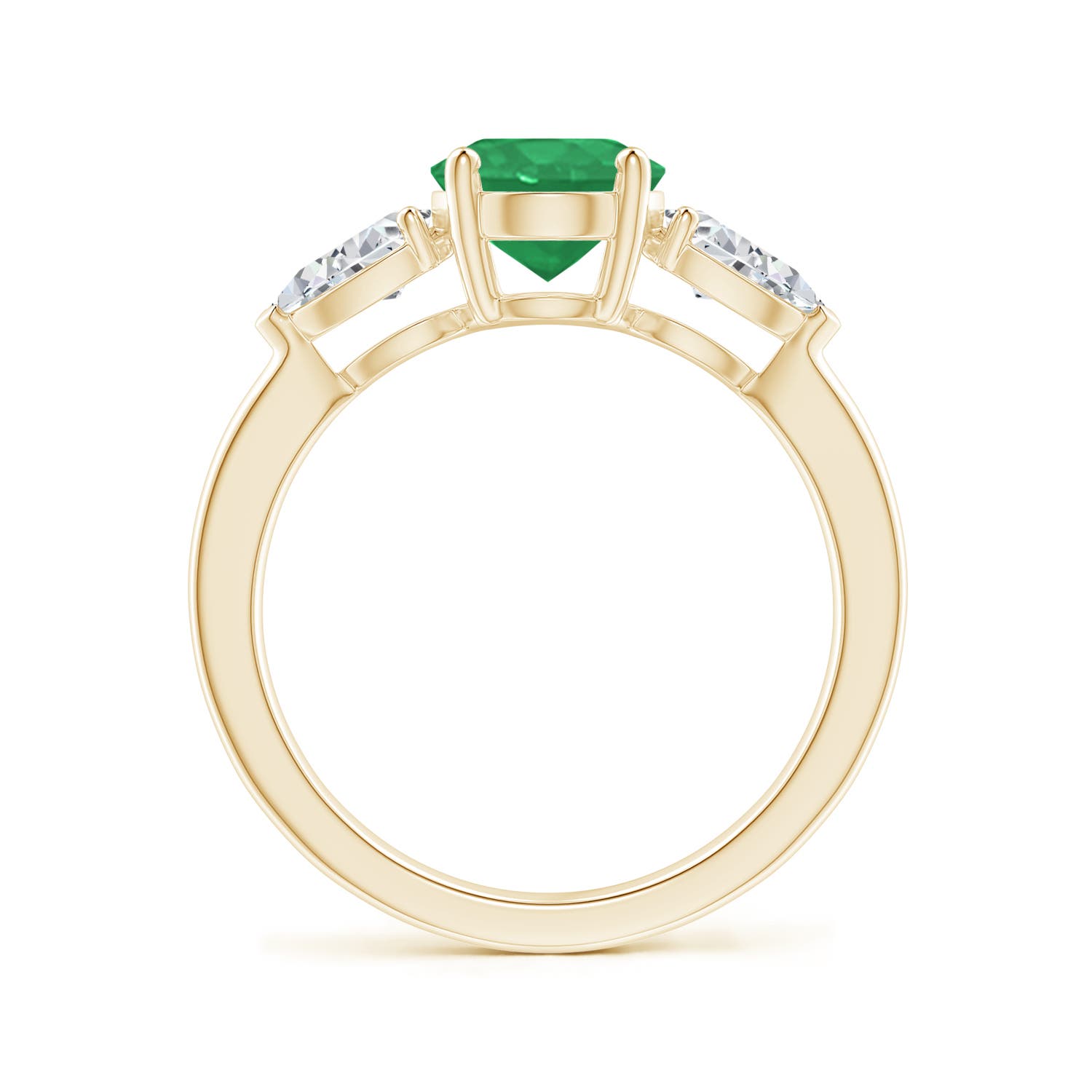 A - Emerald / 2.3 CT / 14 KT Yellow Gold