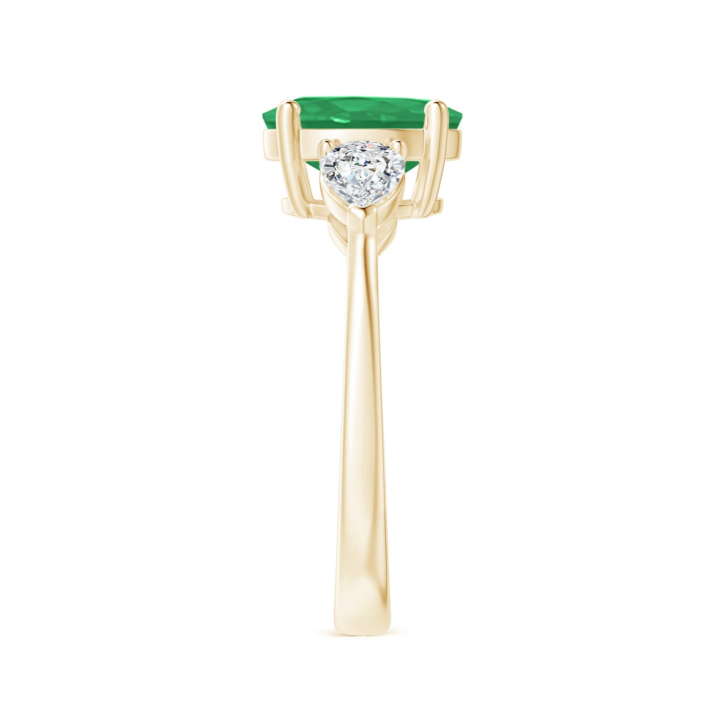 A - Emerald / 2.3 CT / 14 KT Yellow Gold