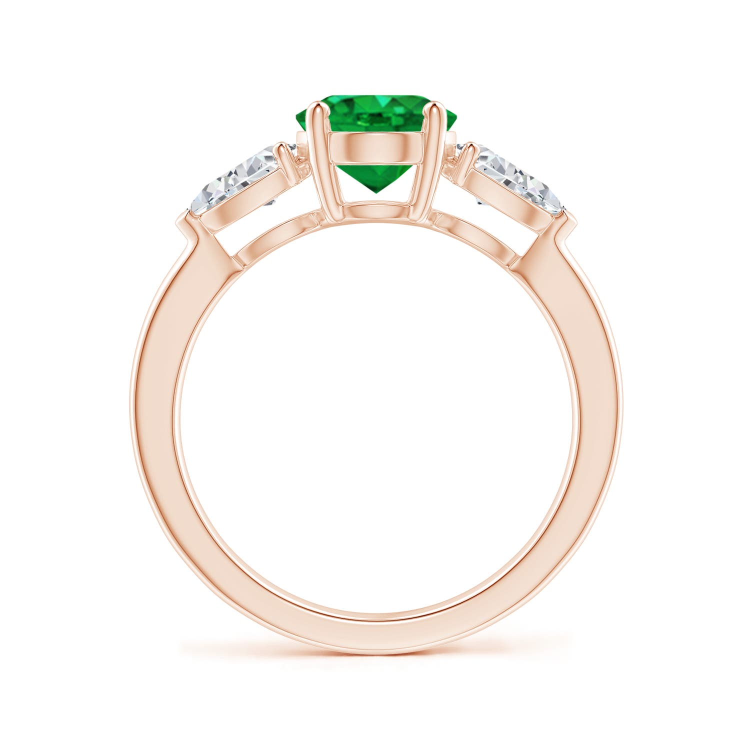 AAA - Emerald / 2.3 CT / 14 KT Rose Gold