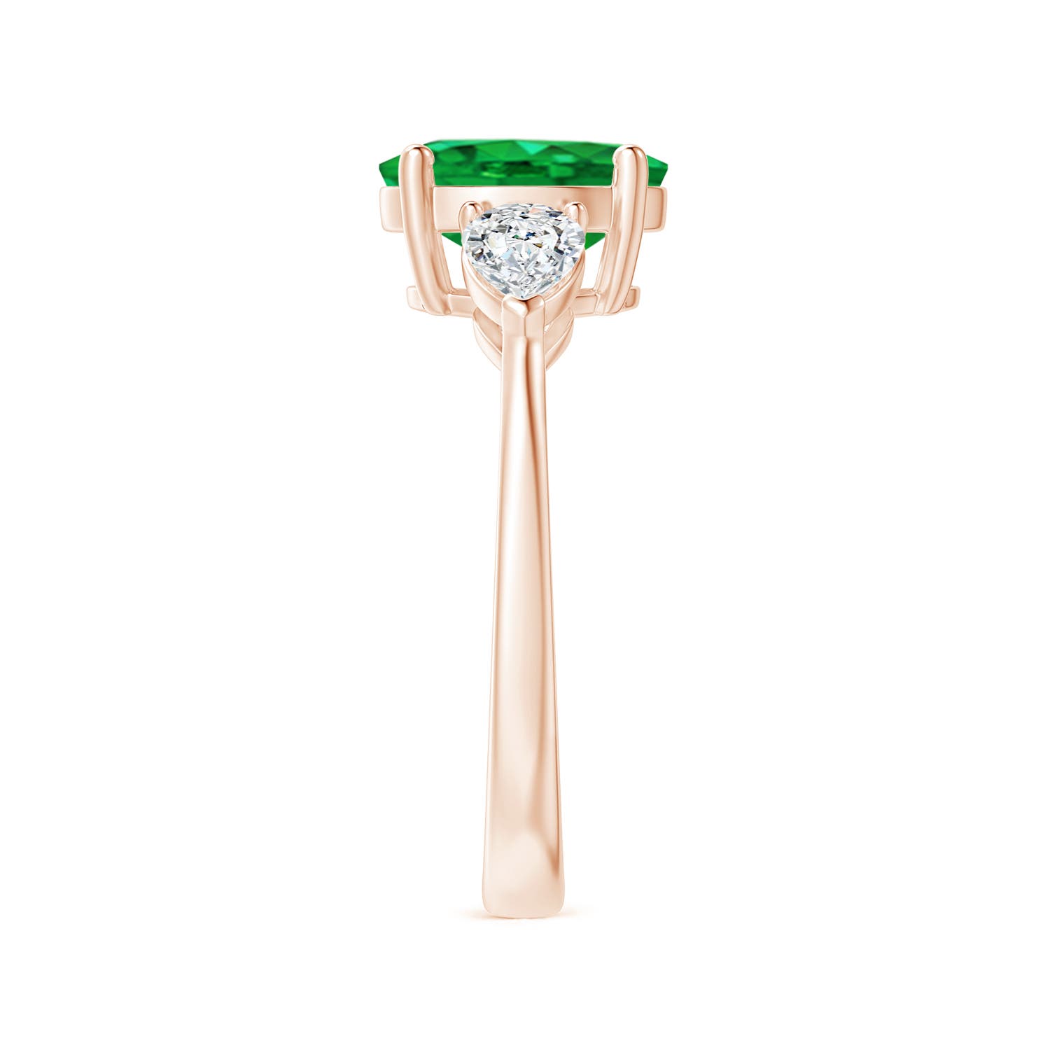 AAA - Emerald / 2.3 CT / 14 KT Rose Gold