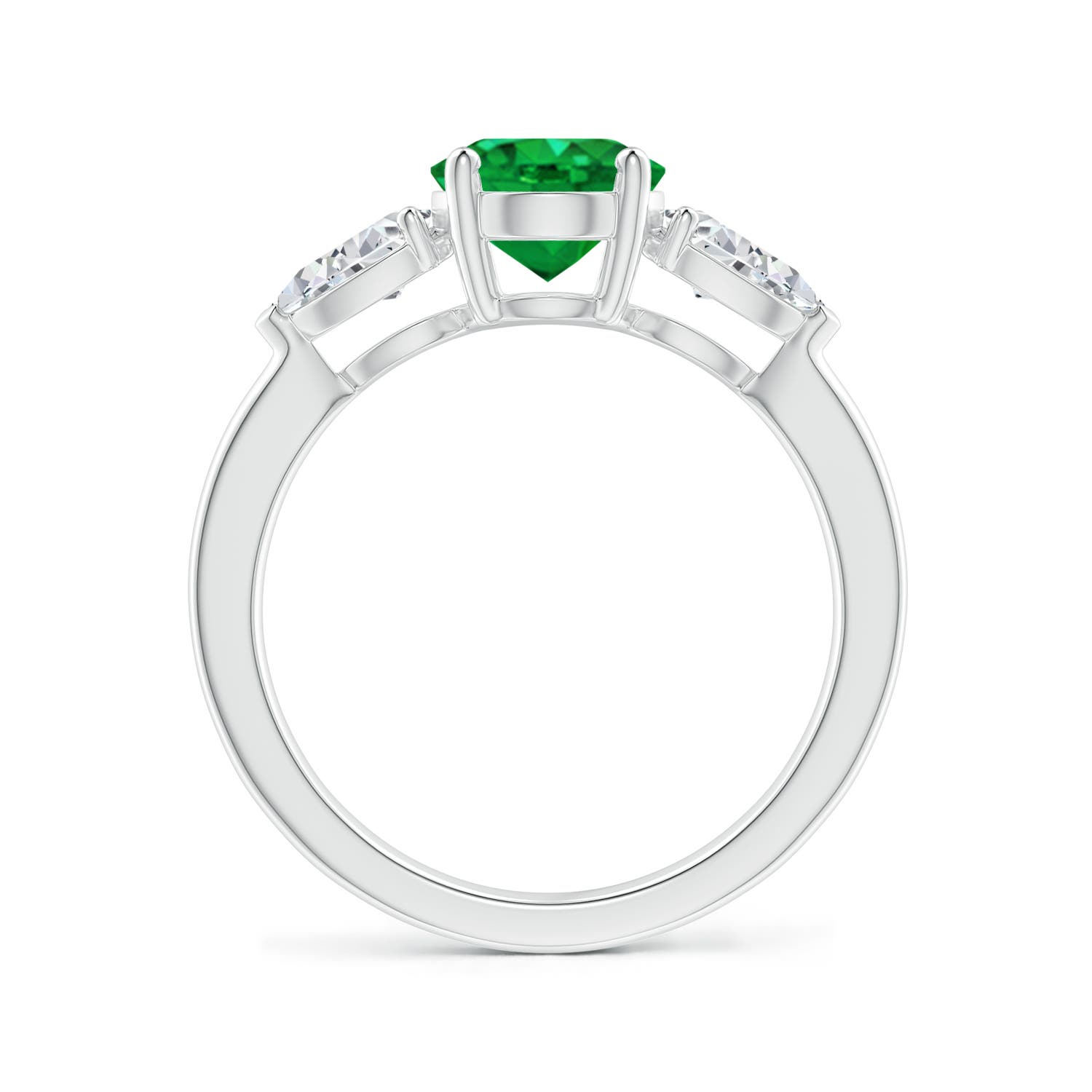 AAA - Emerald / 2.3 CT / 14 KT White Gold