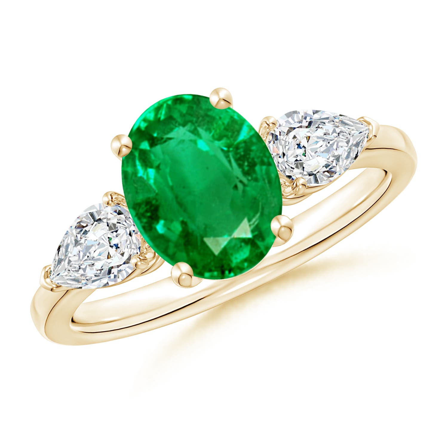 AAA - Emerald / 2.3 CT / 14 KT Yellow Gold