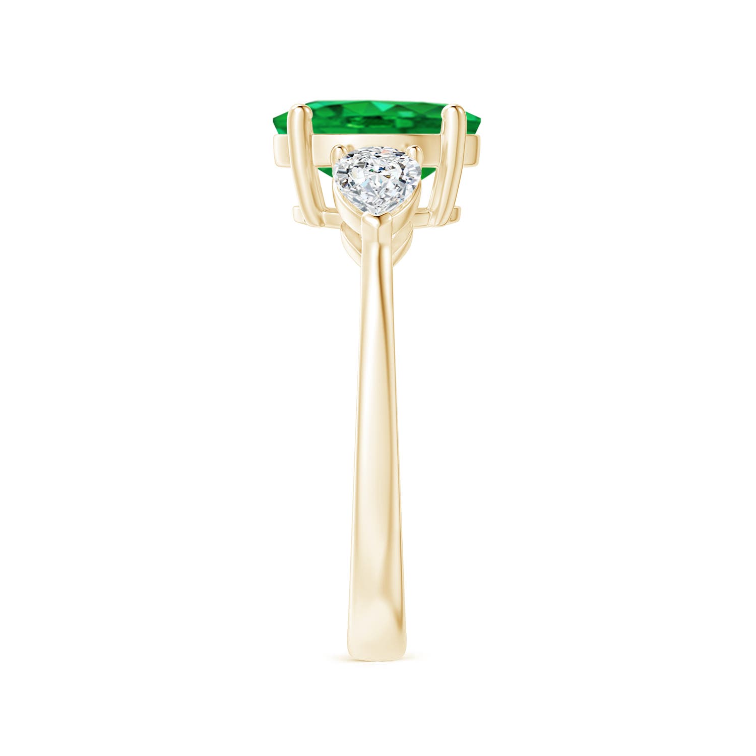 AAA - Emerald / 2.3 CT / 14 KT Yellow Gold