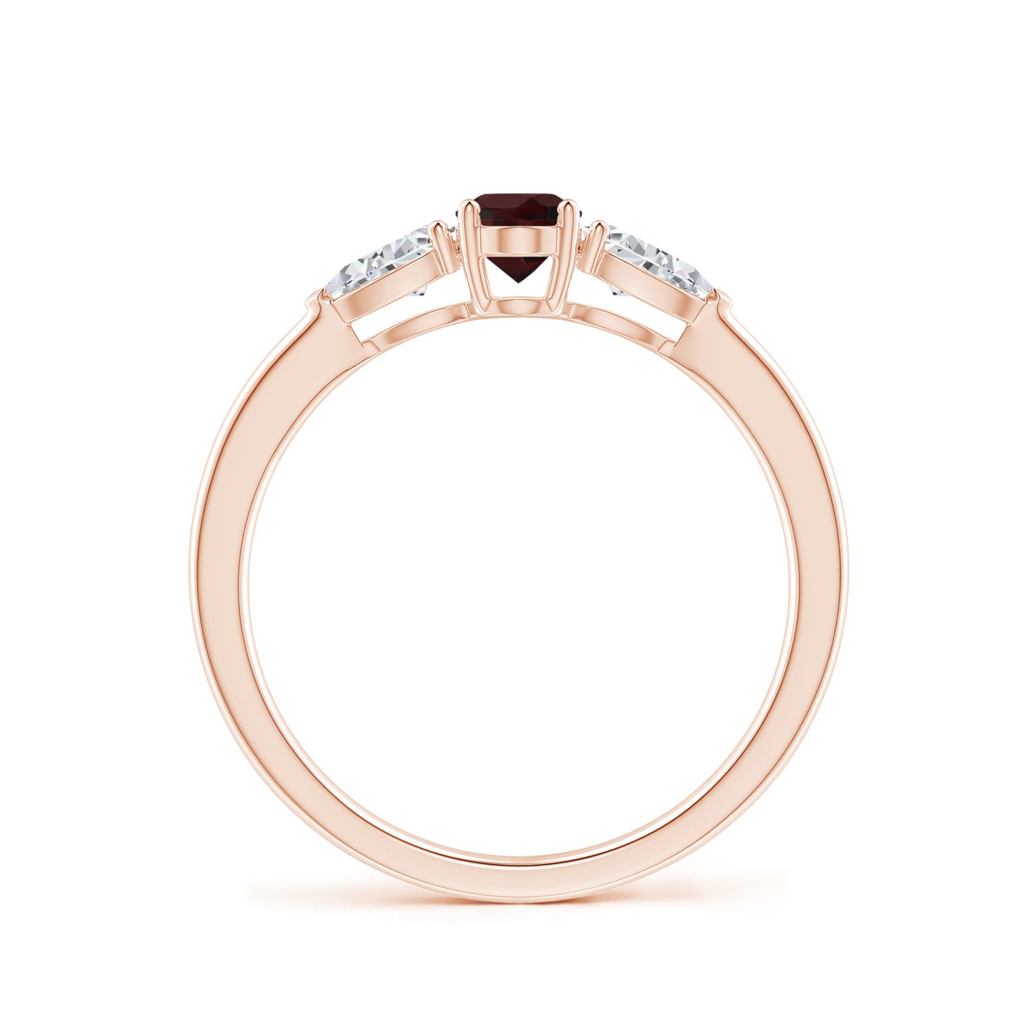 A - Garnet / 0.95 CT / 14 KT Rose Gold