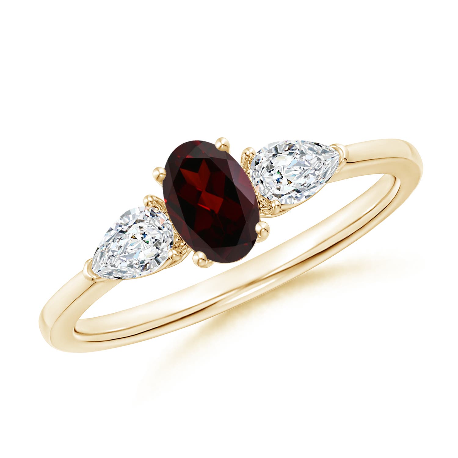 A - Garnet / 0.95 CT / 14 KT Yellow Gold