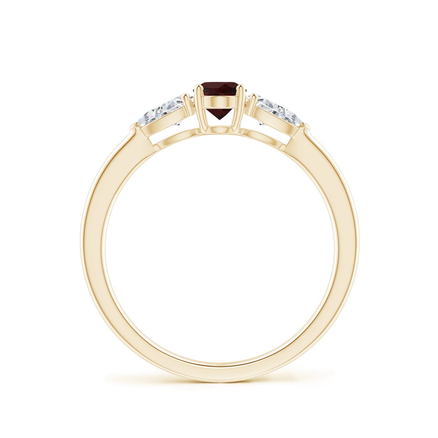 A - Garnet / 0.95 CT / 14 KT Yellow Gold