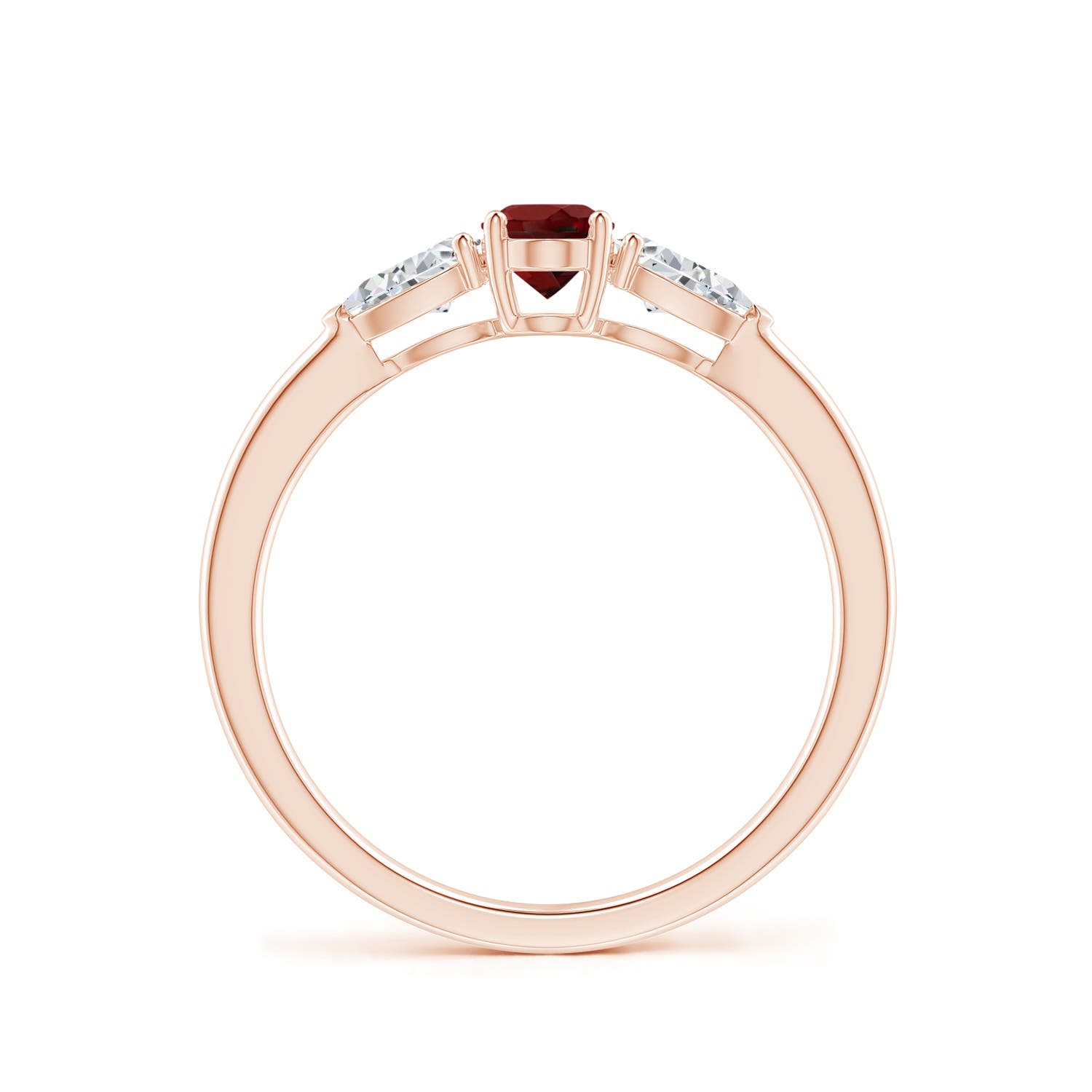 AAAA - Garnet / 0.95 CT / 14 KT Rose Gold