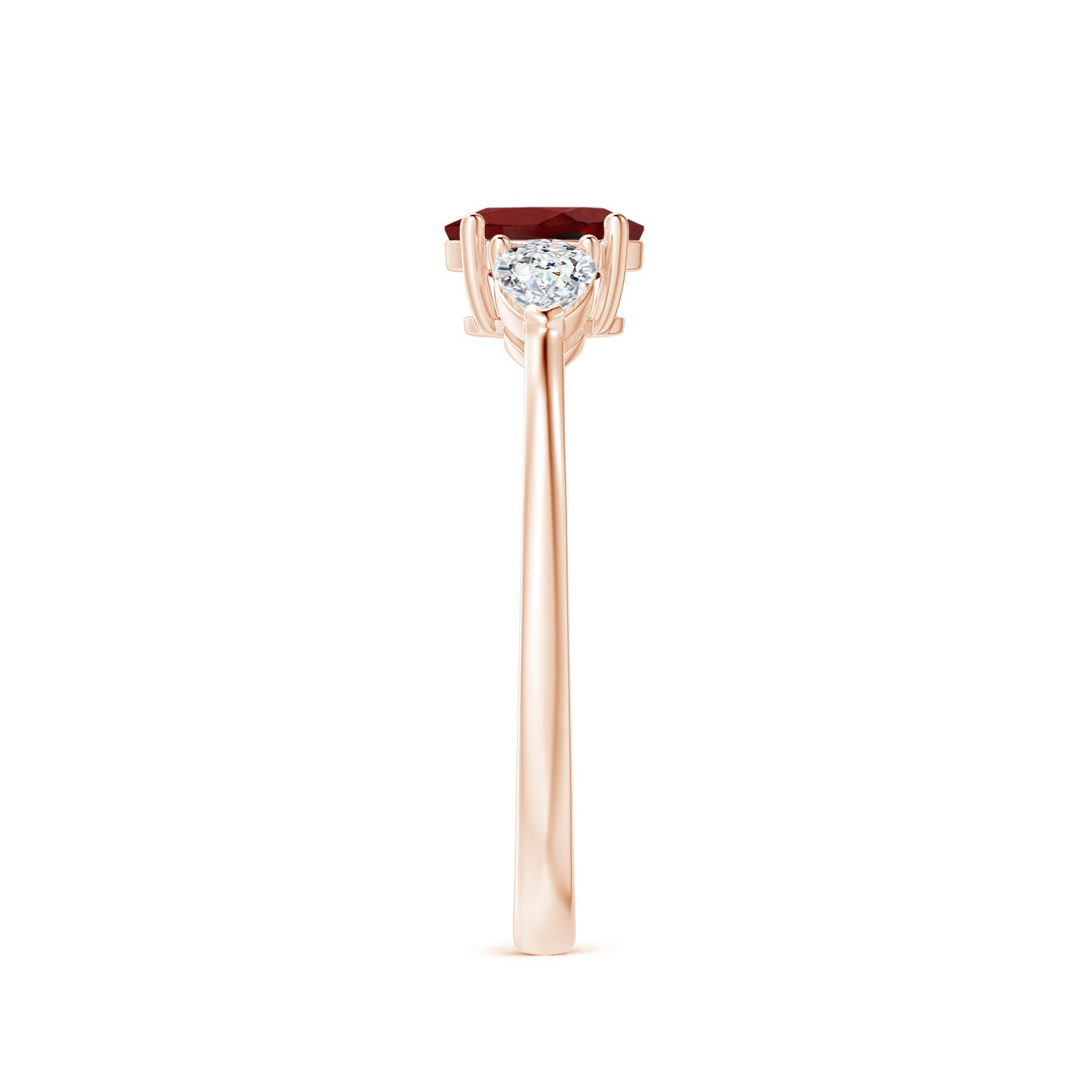 AAAA - Garnet / 0.95 CT / 14 KT Rose Gold