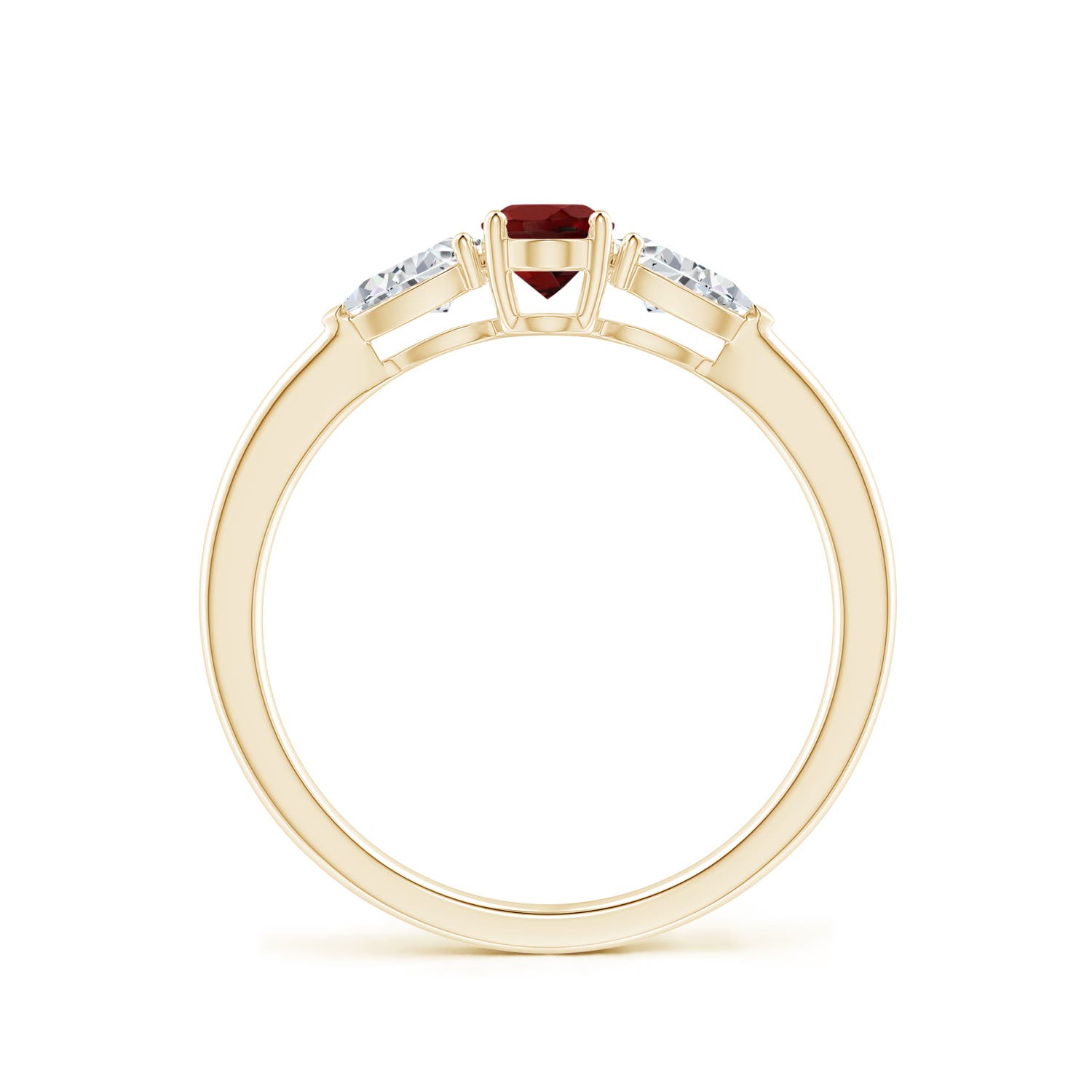 AAAA - Garnet / 0.95 CT / 14 KT Yellow Gold