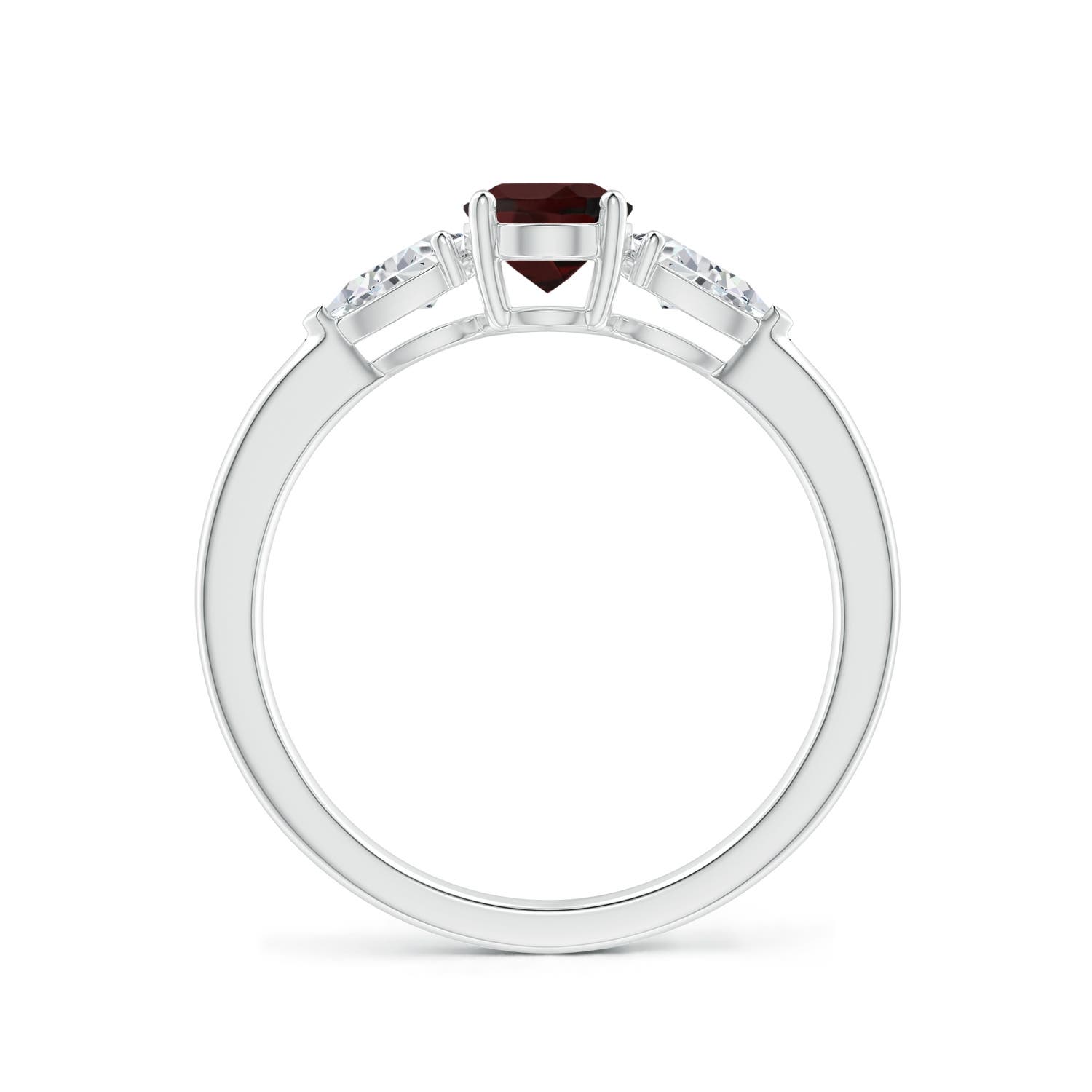 A - Garnet / 1.3 CT / 14 KT White Gold