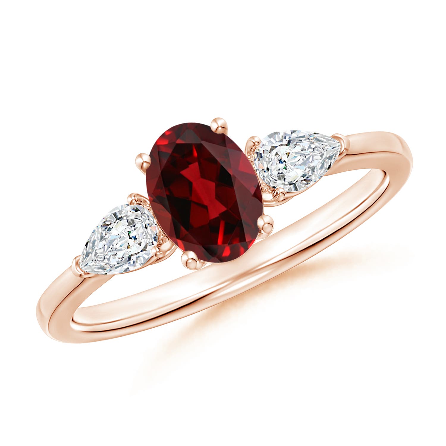 AAAA - Garnet / 1.3 CT / 14 KT Rose Gold