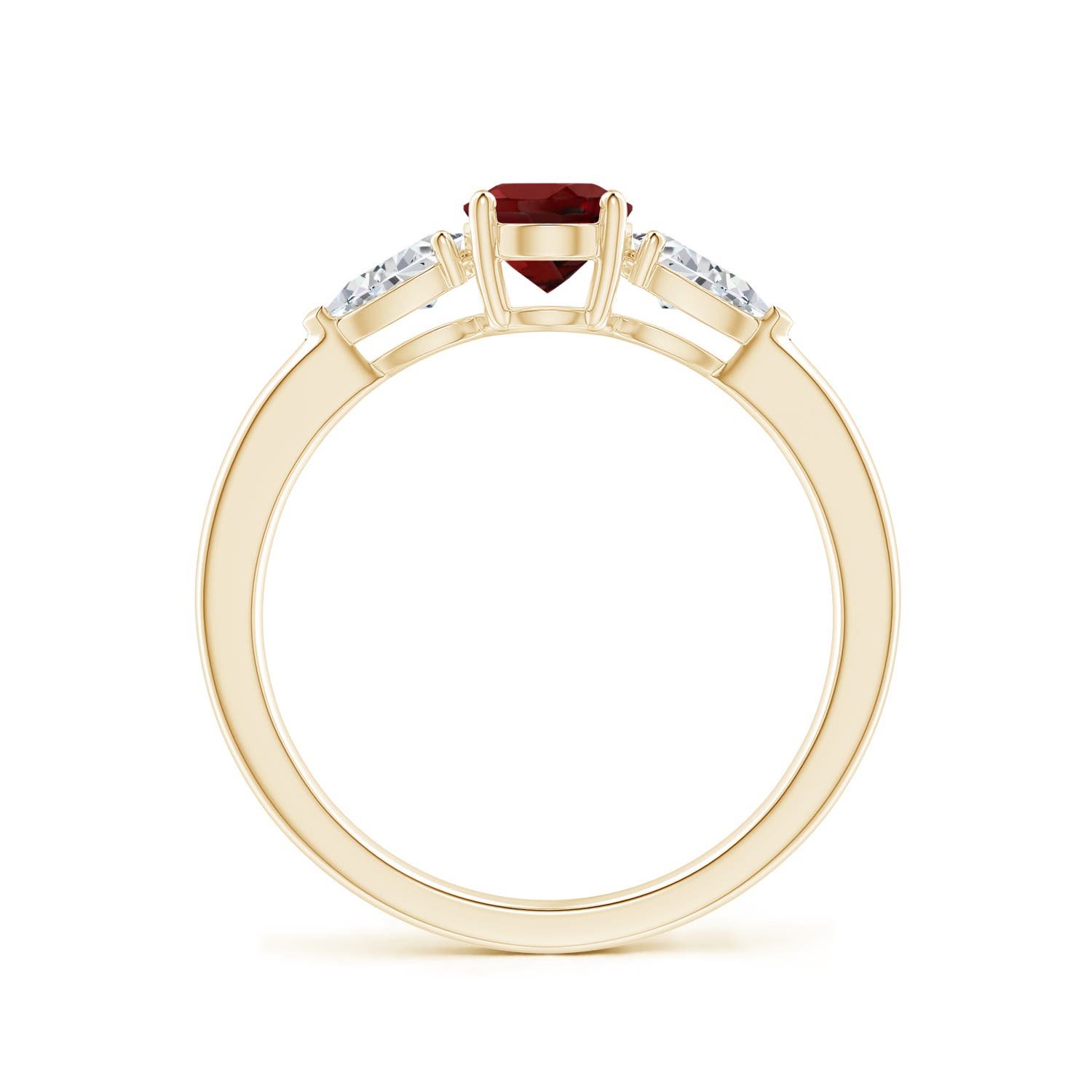 AAAA - Garnet / 1.3 CT / 14 KT Yellow Gold