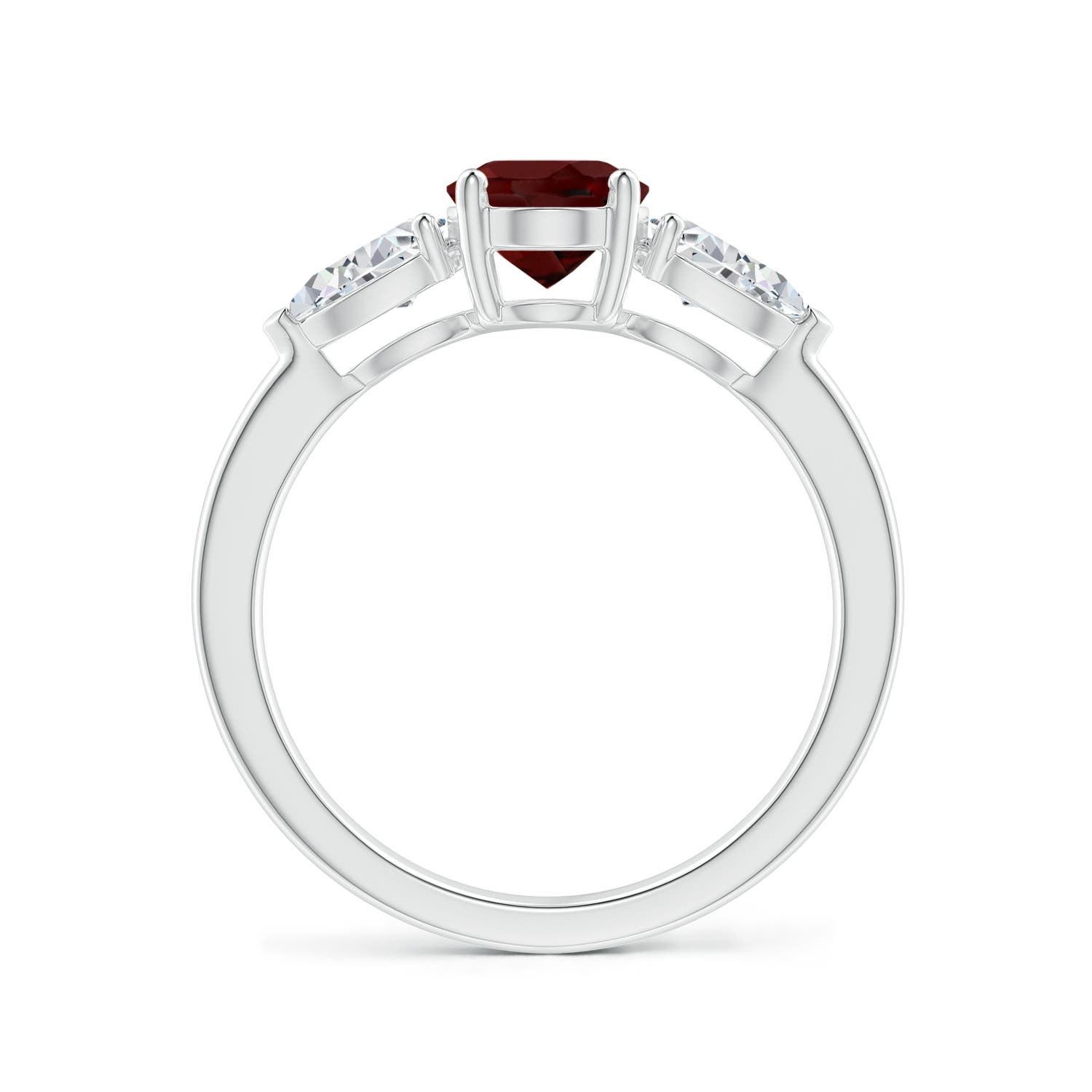 AAA - Garnet / 2.25 CT / 14 KT White Gold