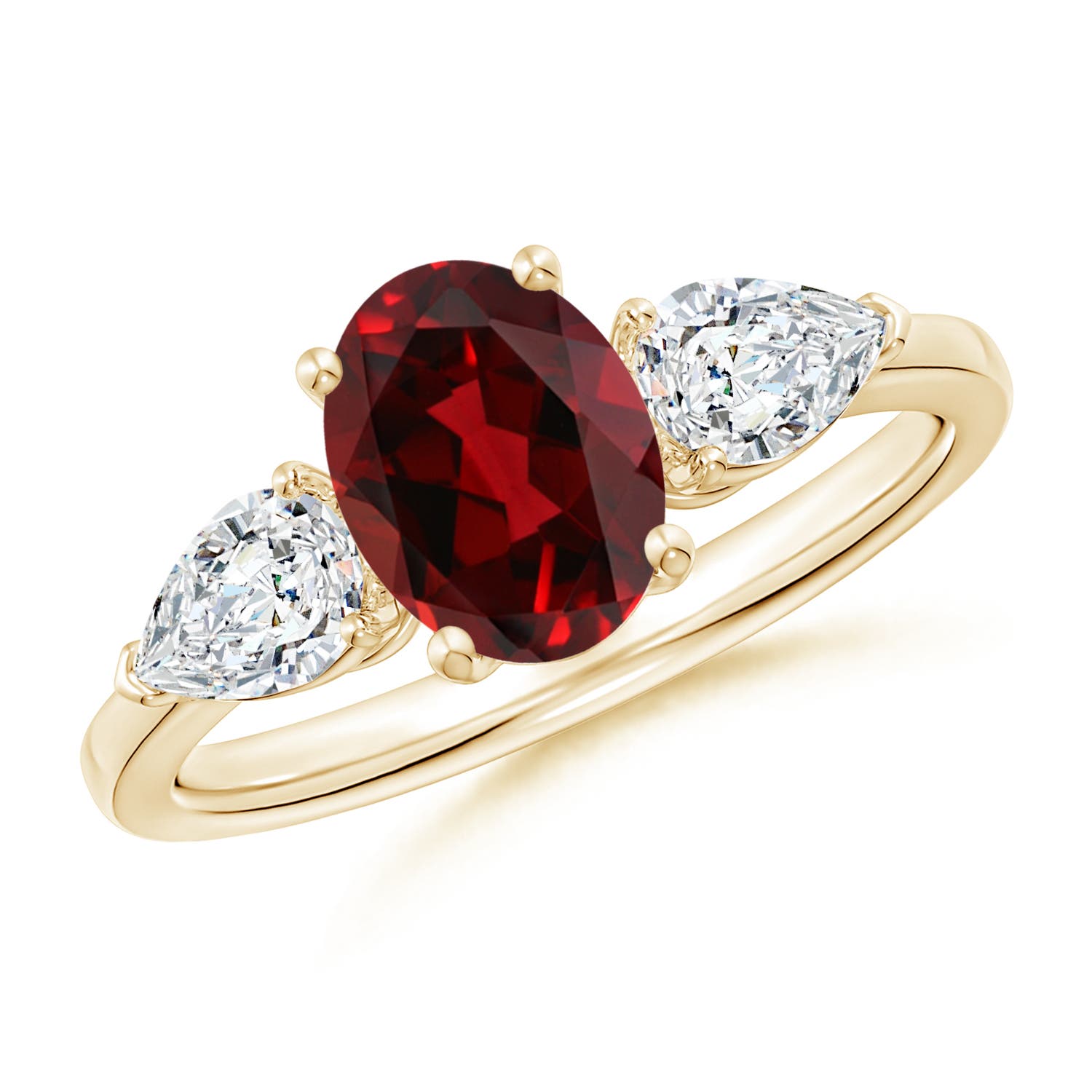 AAAA - Garnet / 2.25 CT / 14 KT Yellow Gold