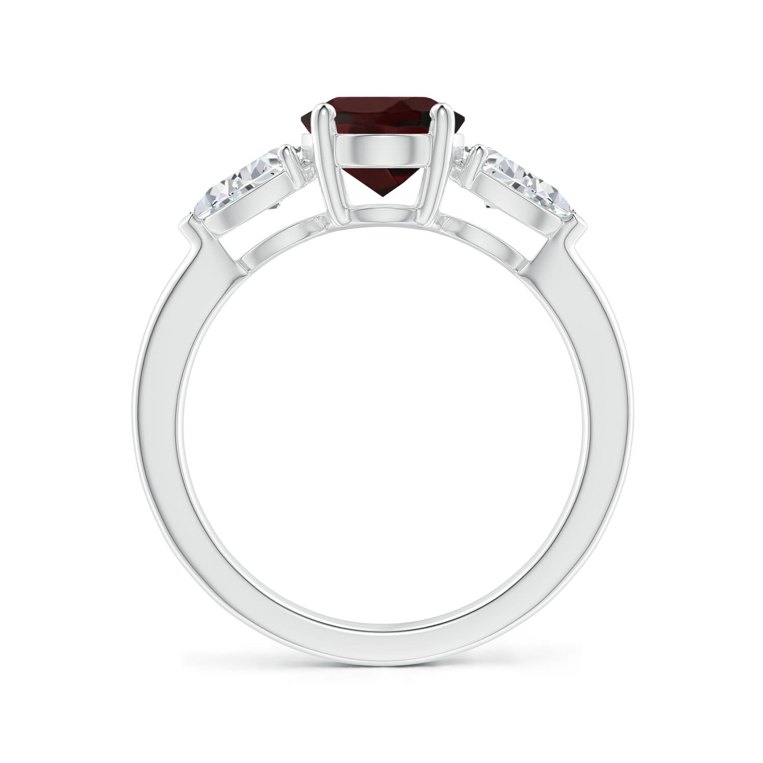 A - Garnet / 2.8 CT / 14 KT White Gold