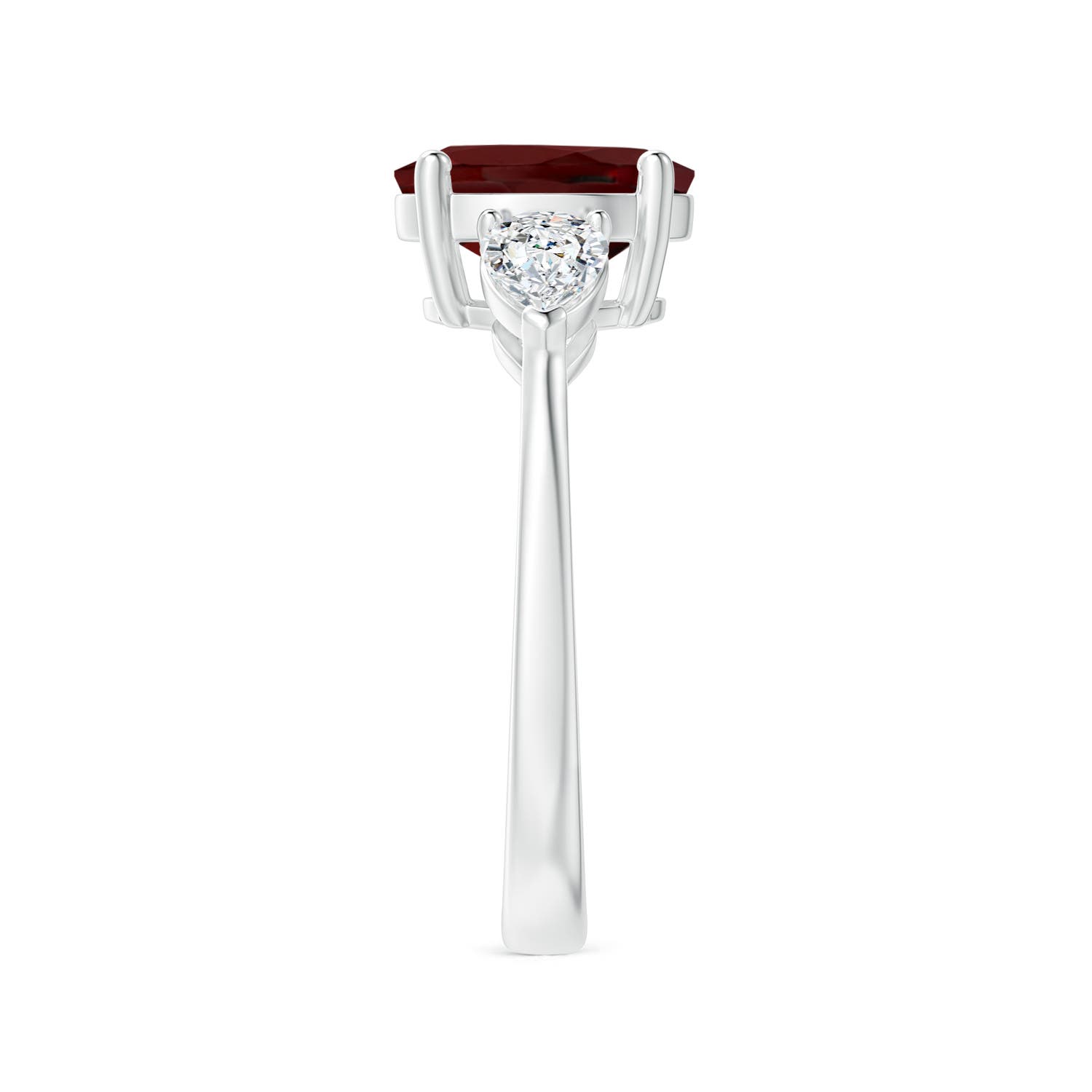 AAA - Garnet / 2.8 CT / 14 KT White Gold