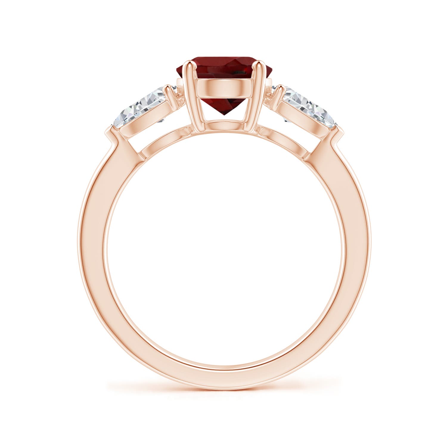 AAAA - Garnet / 2.8 CT / 14 KT Rose Gold