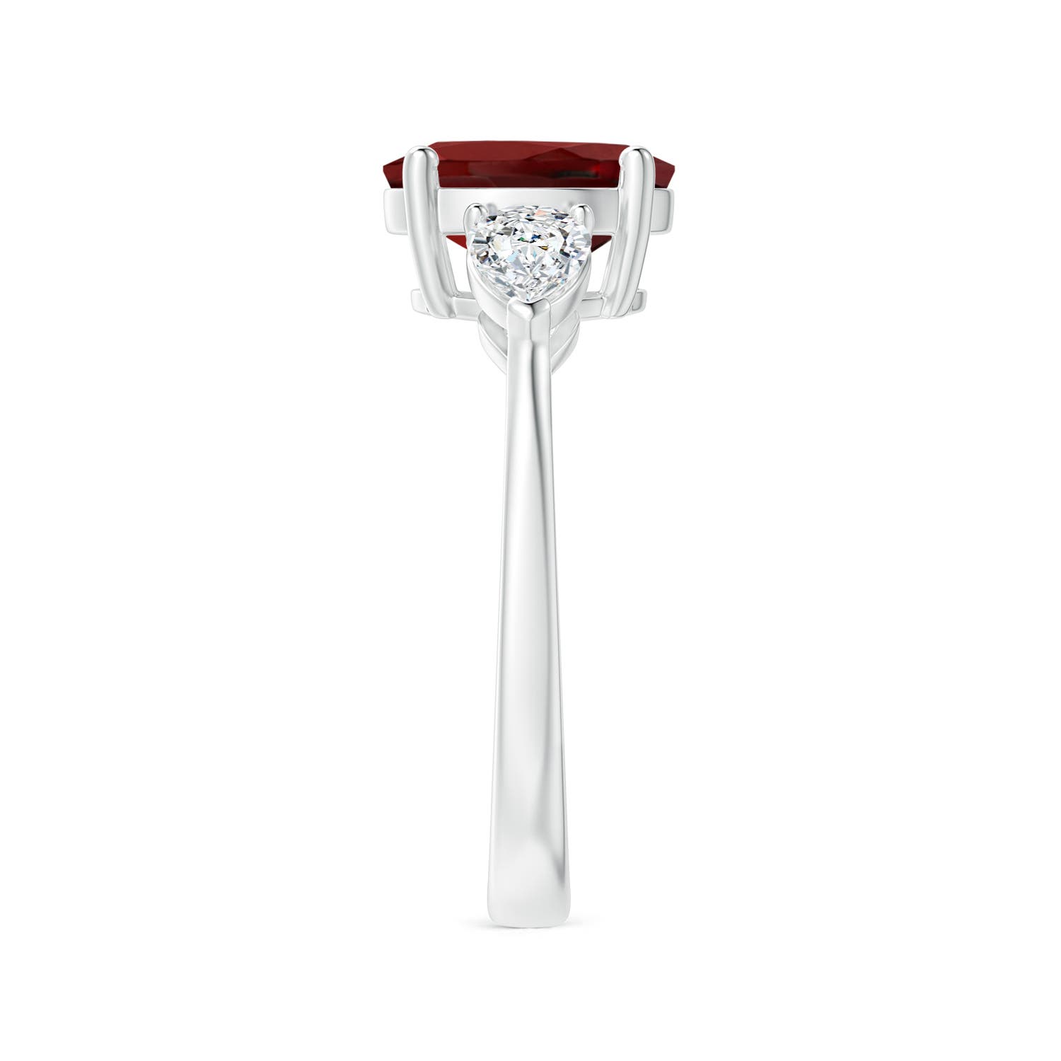 AAAA - Garnet / 2.8 CT / 14 KT White Gold