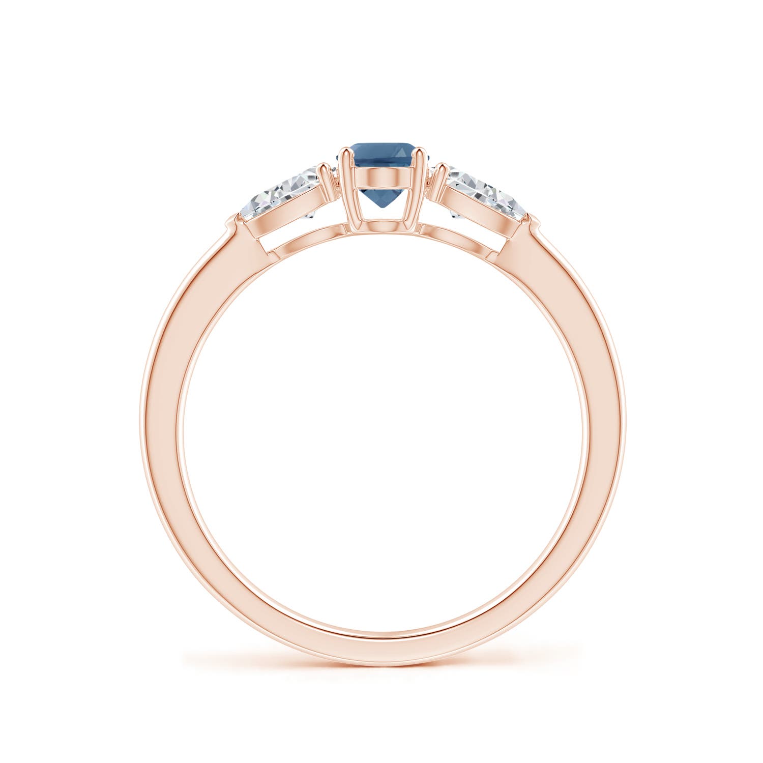 A - London Blue Topaz / 0.94 CT / 14 KT Rose Gold