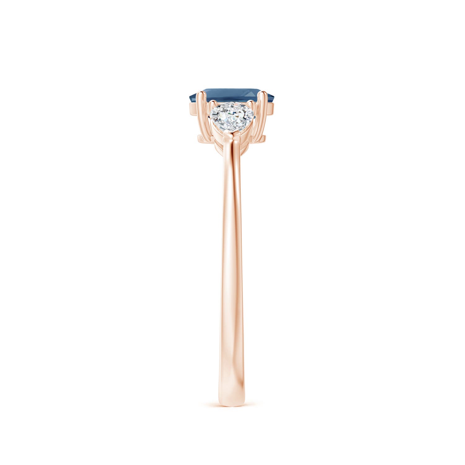 A - London Blue Topaz / 0.94 CT / 14 KT Rose Gold