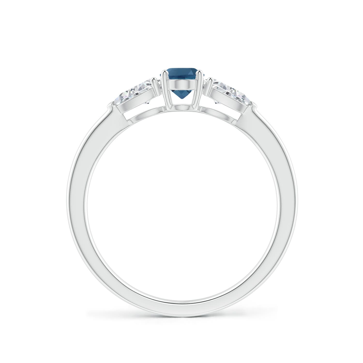 AA - London Blue Topaz / 0.94 CT / 14 KT White Gold