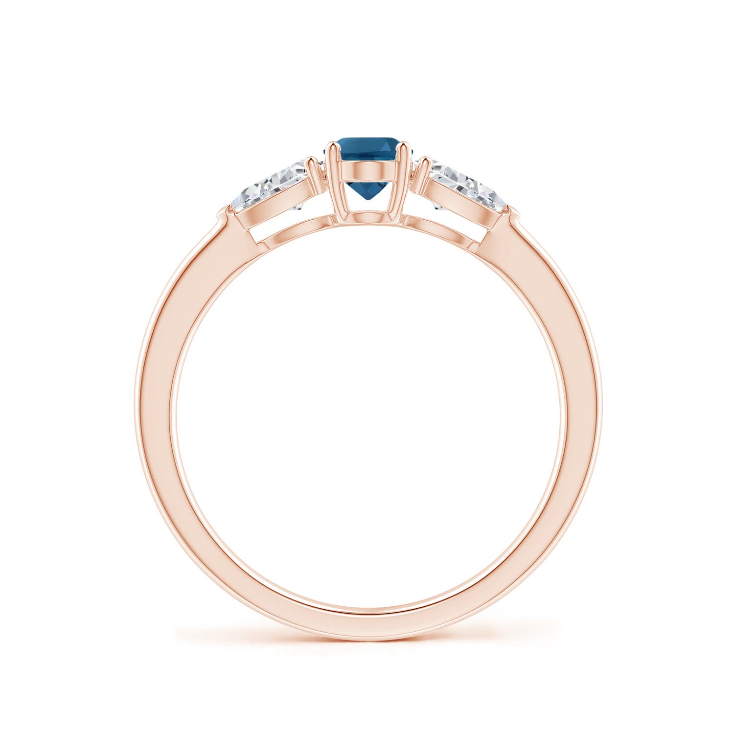 AAA - London Blue Topaz / 0.94 CT / 14 KT Rose Gold