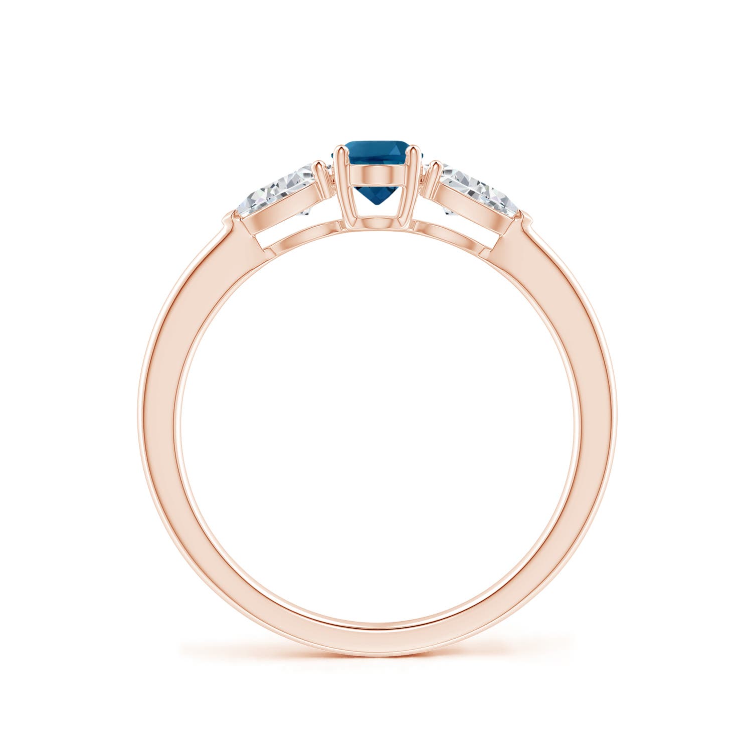 AAAA - London Blue Topaz / 0.94 CT / 14 KT Rose Gold