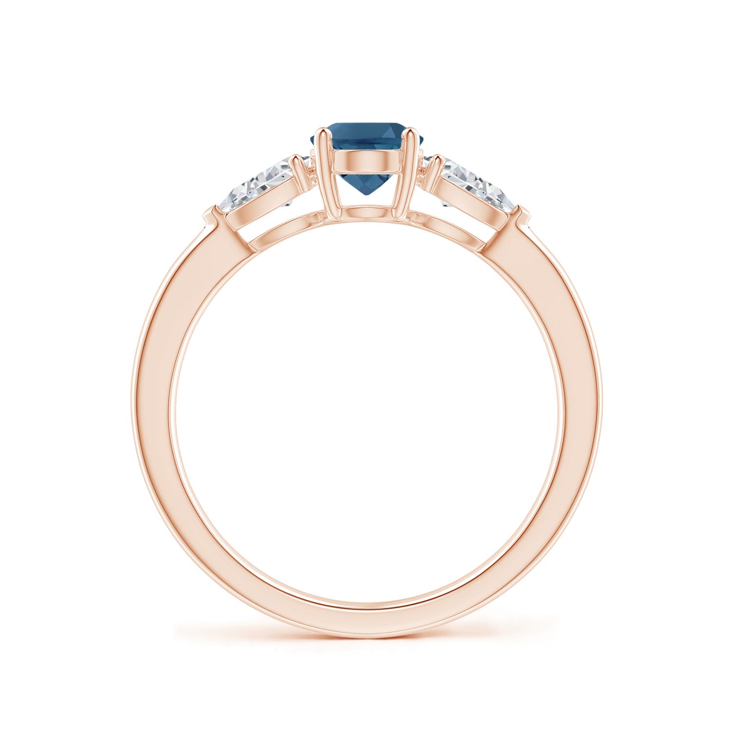 AA - London Blue Topaz / 1.35 CT / 14 KT Rose Gold