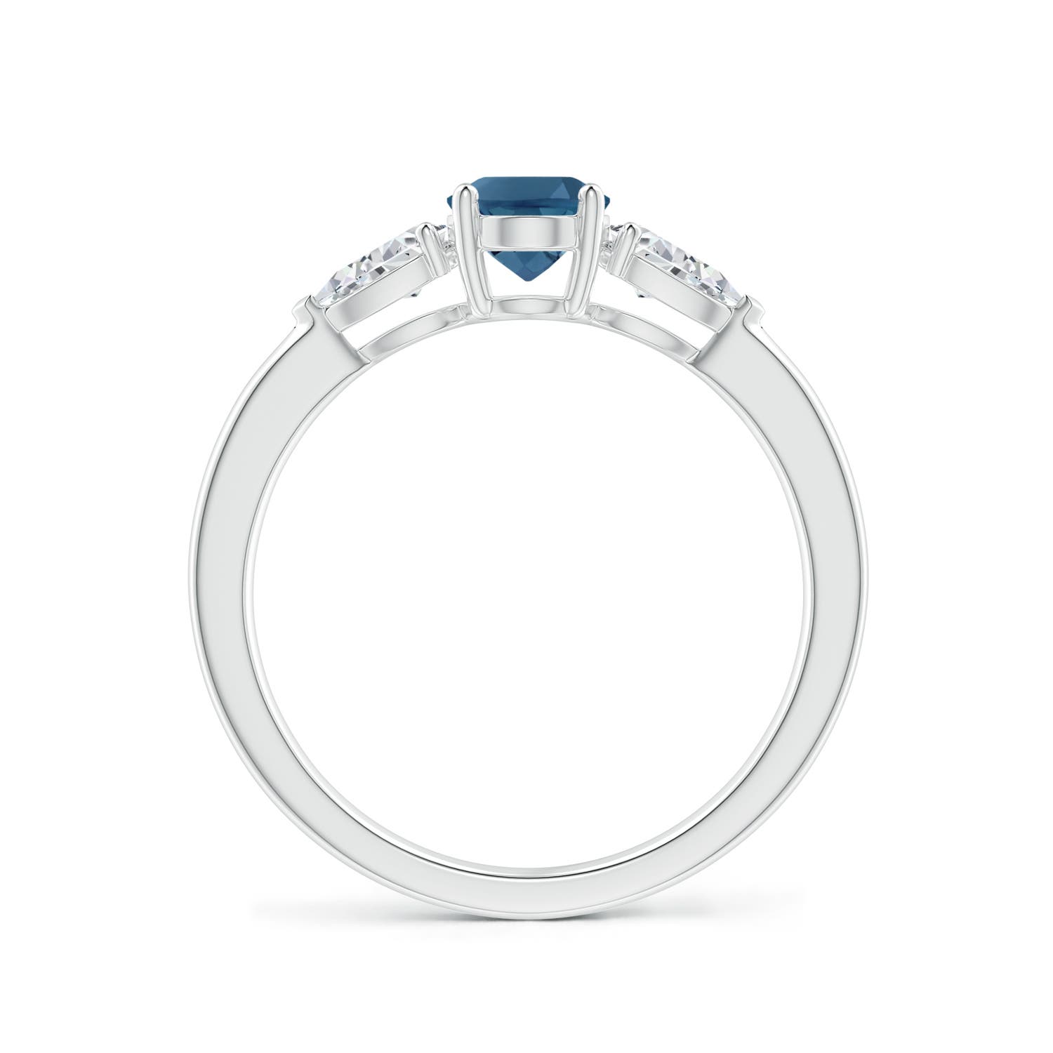 AA - London Blue Topaz / 1.35 CT / 14 KT White Gold