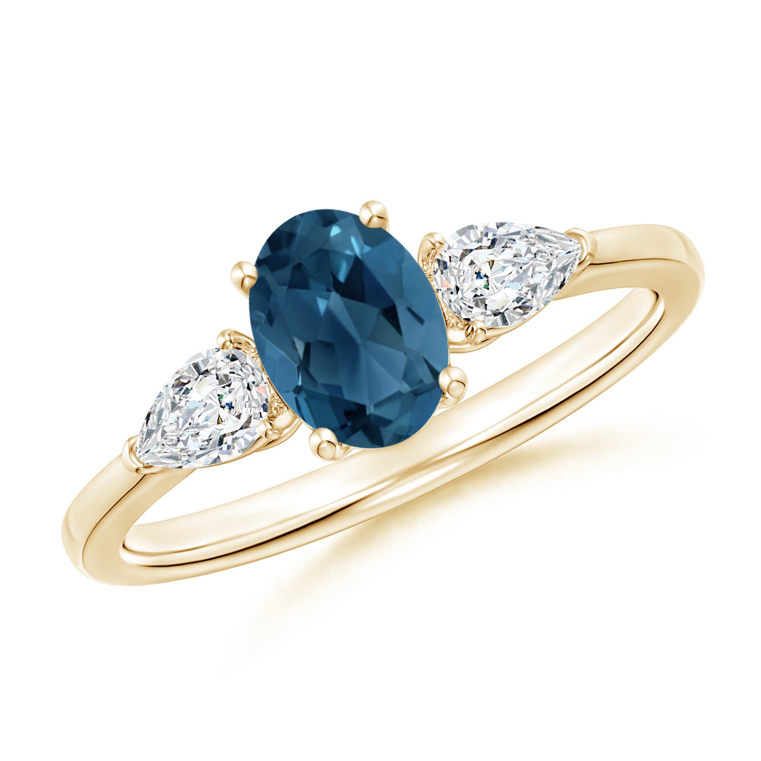 AA - London Blue Topaz / 1.35 CT / 14 KT Yellow Gold