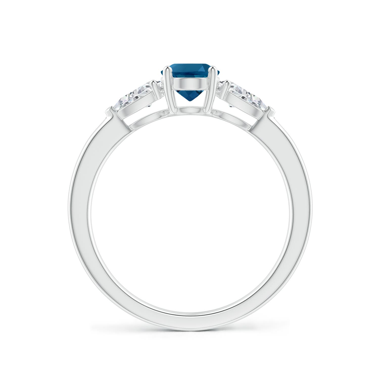 AAAA - London Blue Topaz / 1.35 CT / 14 KT White Gold