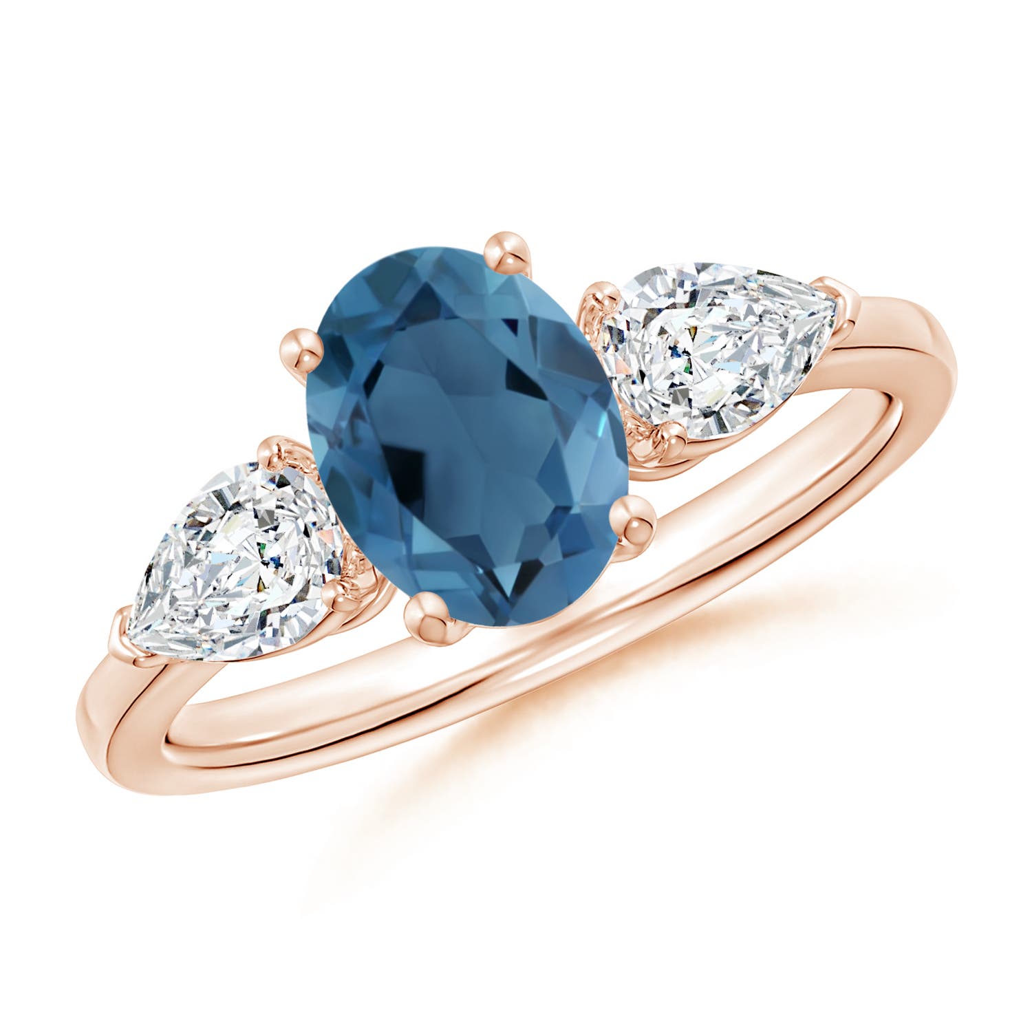 A - London Blue Topaz / 2.3 CT / 14 KT Rose Gold