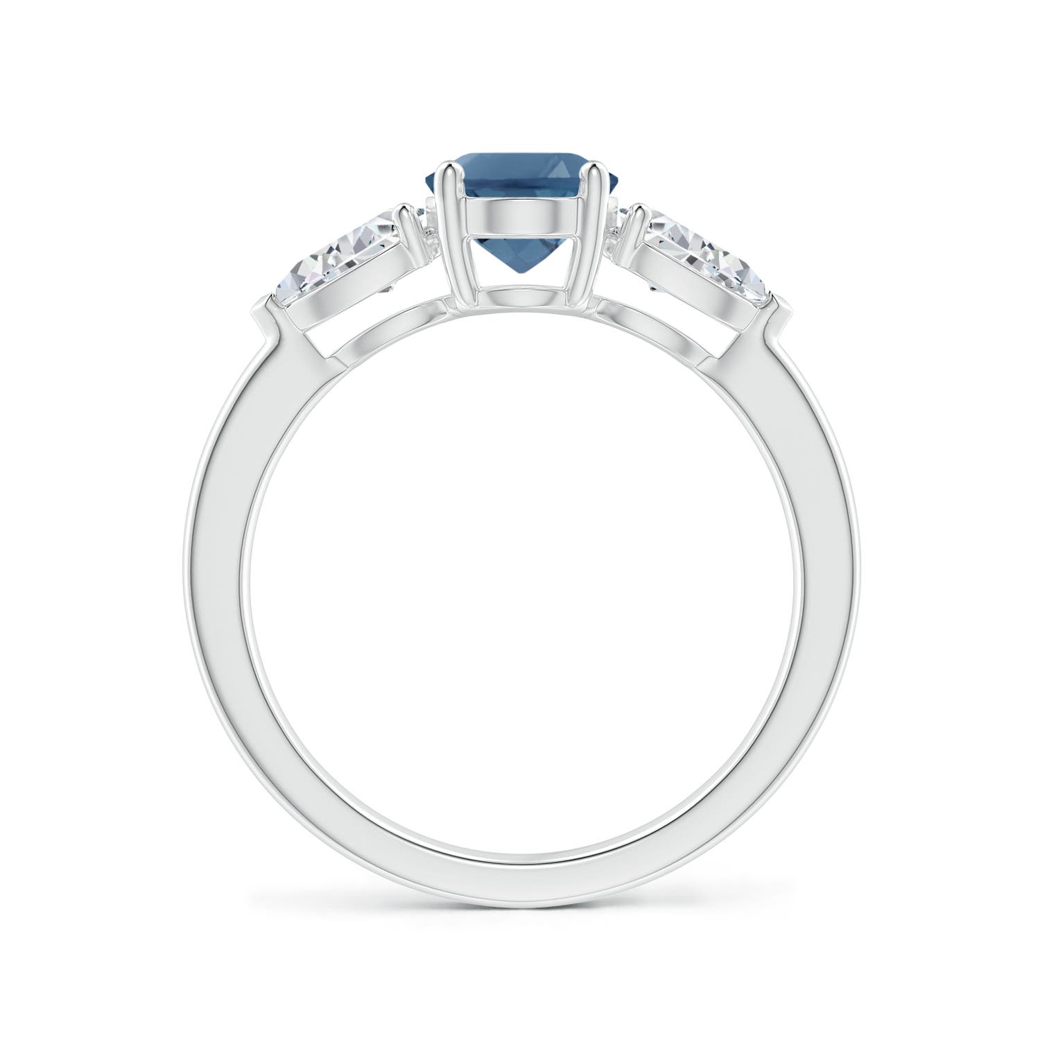 A - London Blue Topaz / 2.3 CT / 14 KT White Gold