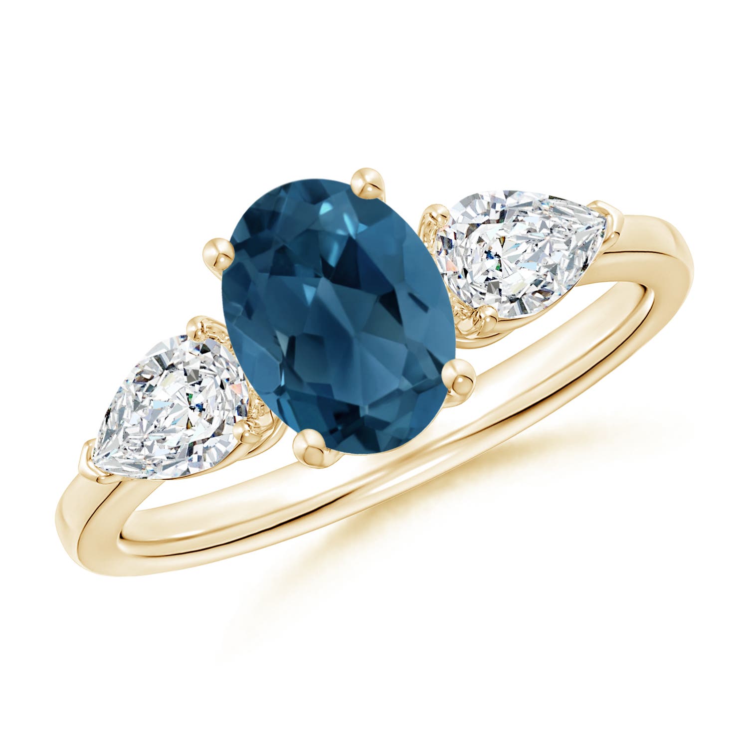 AA - London Blue Topaz / 2.3 CT / 14 KT Yellow Gold