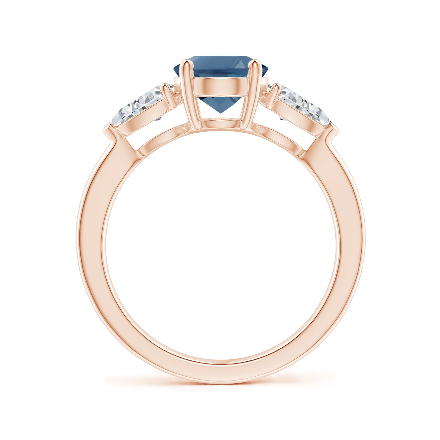 A - London Blue Topaz / 3.05 CT / 14 KT Rose Gold