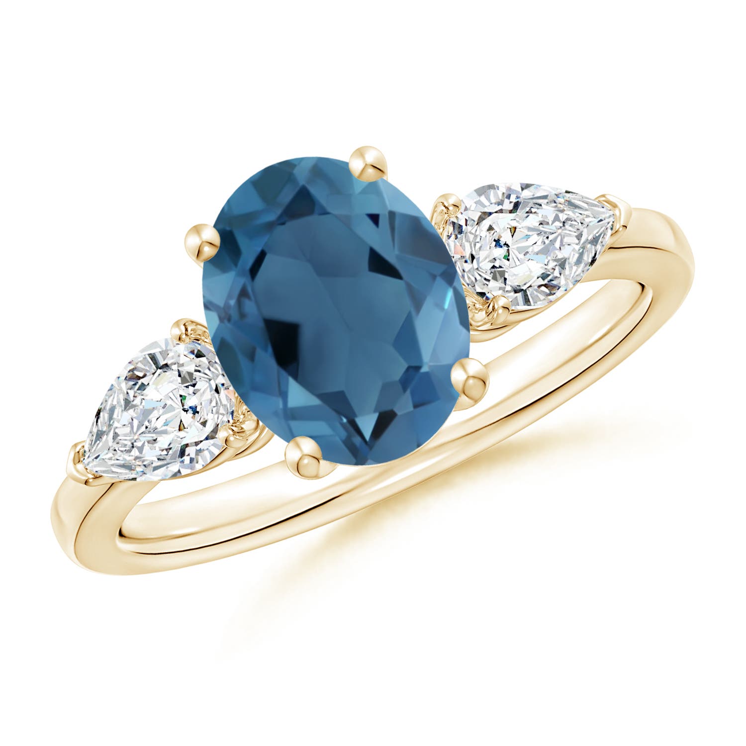 A - London Blue Topaz / 3.05 CT / 14 KT Yellow Gold