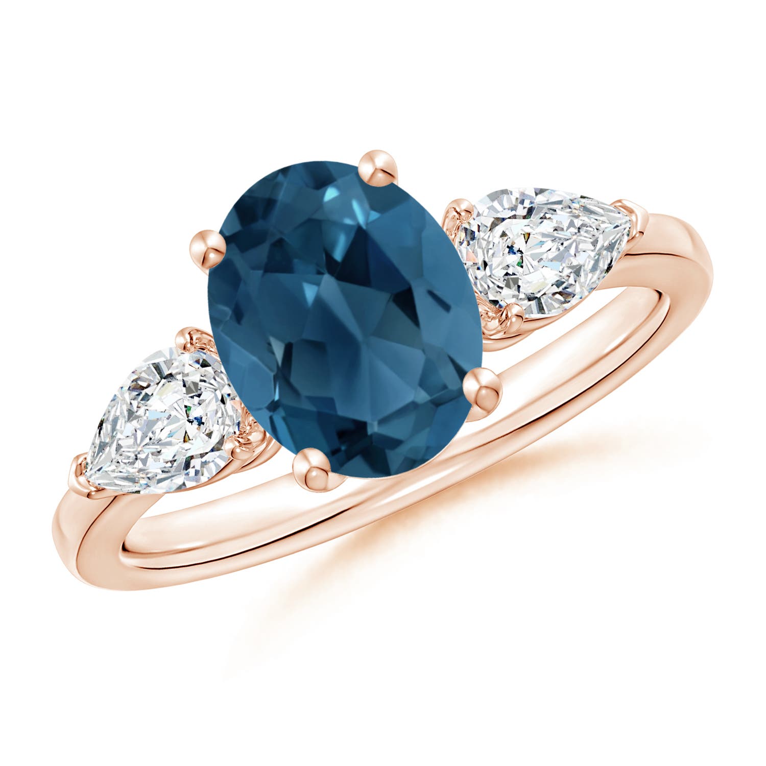 AA - London Blue Topaz / 3.05 CT / 14 KT Rose Gold