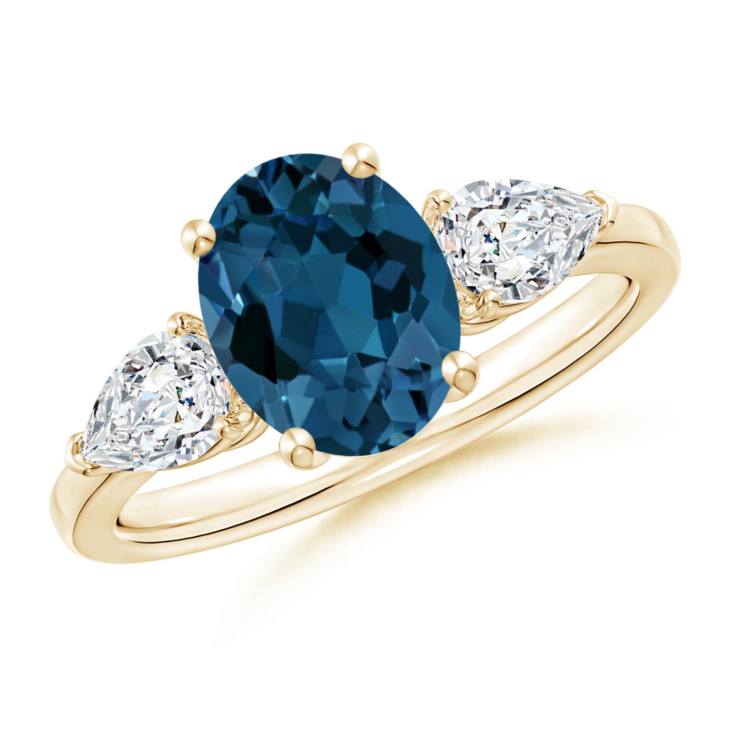 AAA - London Blue Topaz / 3.05 CT / 14 KT Yellow Gold