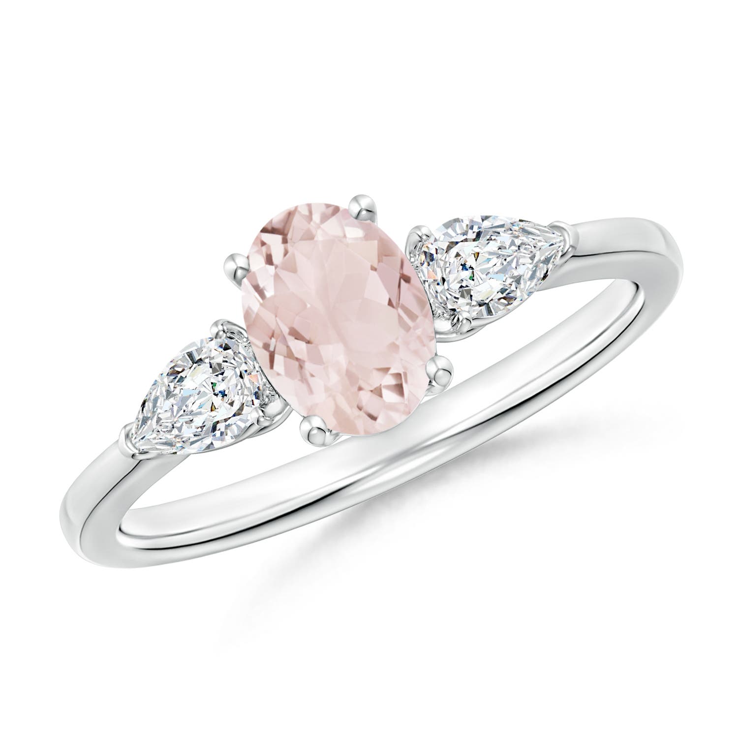 A - Morganite / 1.1 CT / 14 KT White Gold