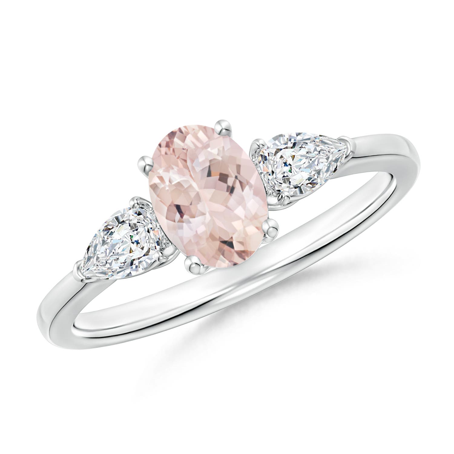 AA - Morganite / 1.1 CT / 14 KT White Gold