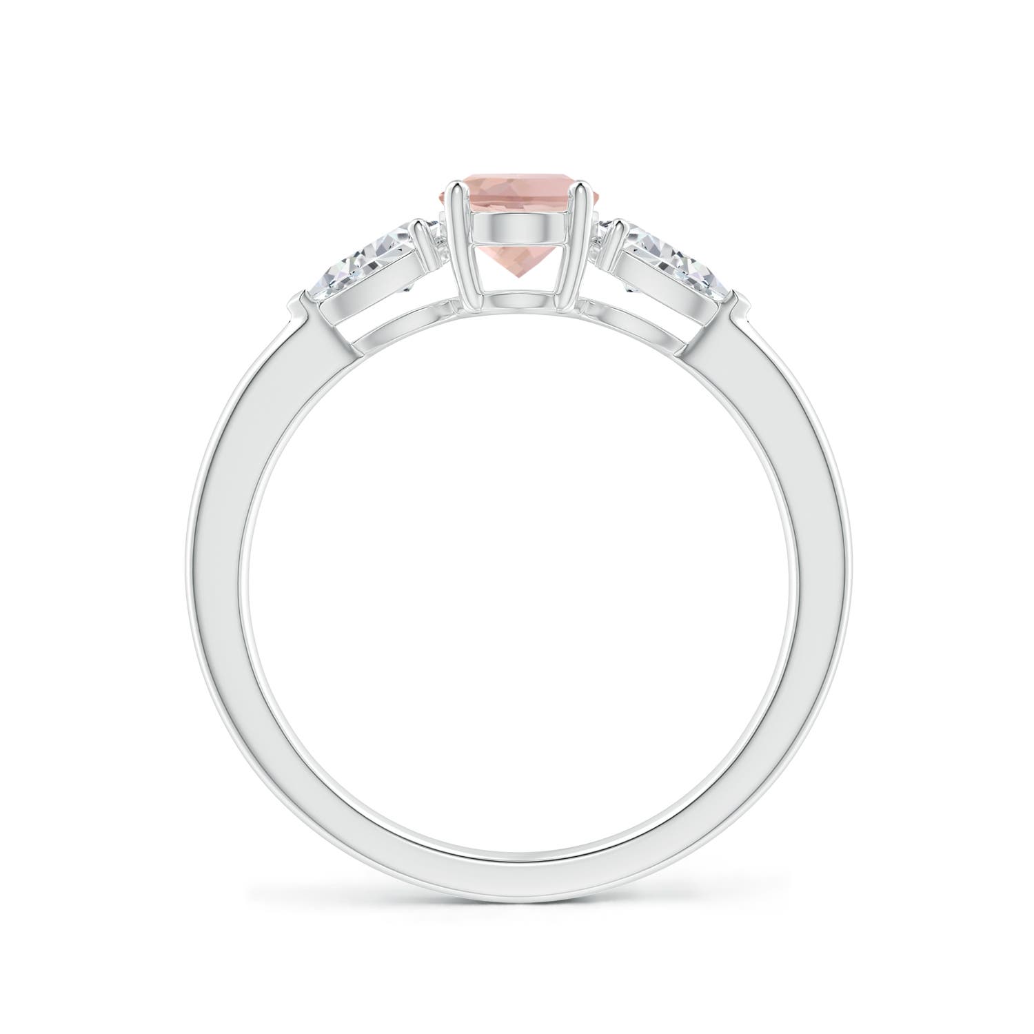 AAAA - Morganite / 1.1 CT / 14 KT White Gold