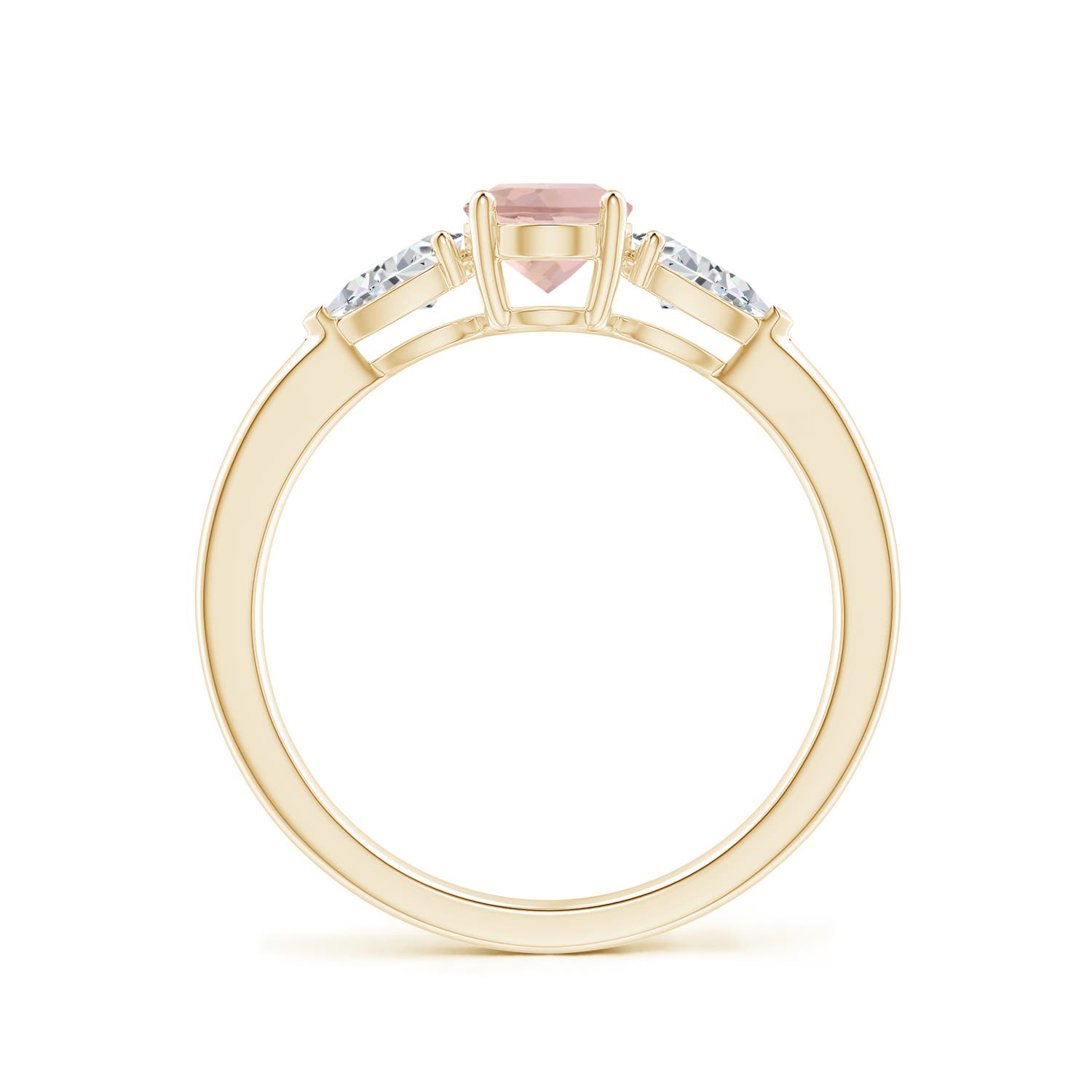 AAAA - Morganite / 1.1 CT / 14 KT Yellow Gold