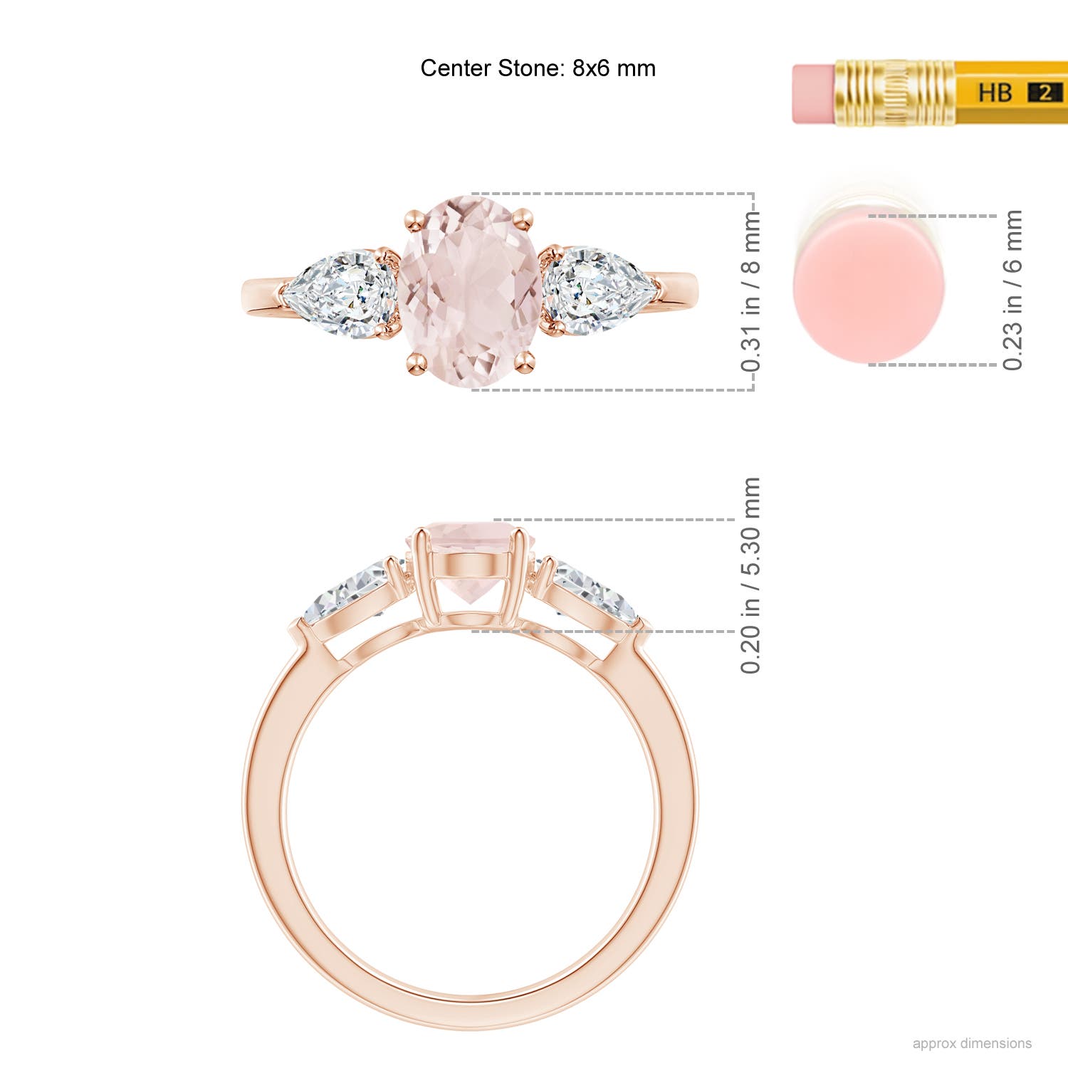 A - Morganite / 1.9 CT / 14 KT Rose Gold