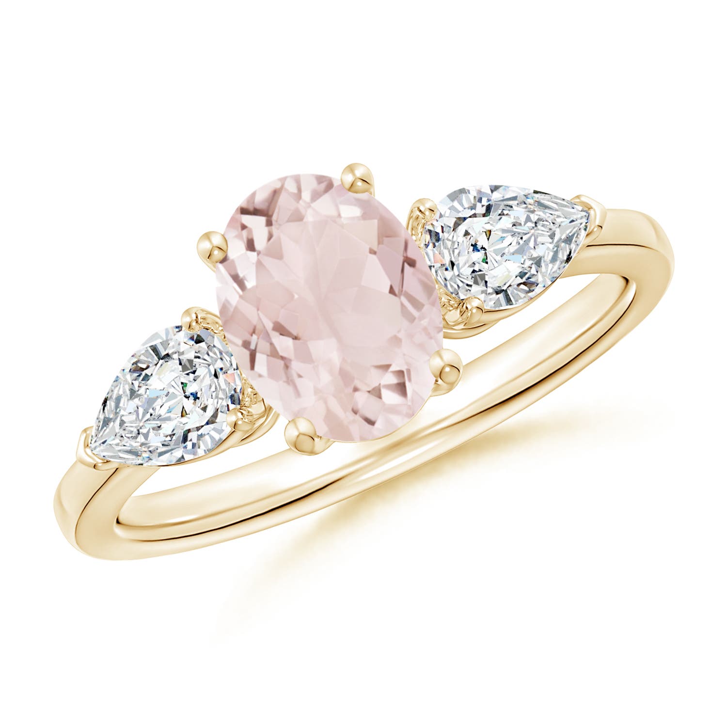 A - Morganite / 1.9 CT / 14 KT Yellow Gold