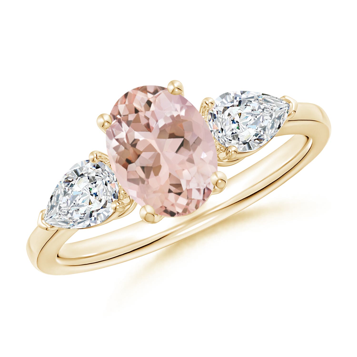 AAAA - Morganite / 1.9 CT / 14 KT Yellow Gold