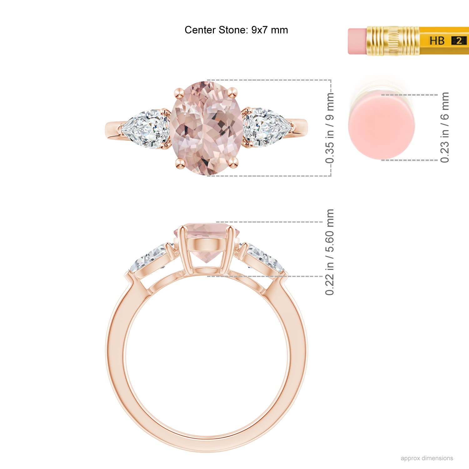 AA - Morganite / 2.45 CT / 14 KT Rose Gold