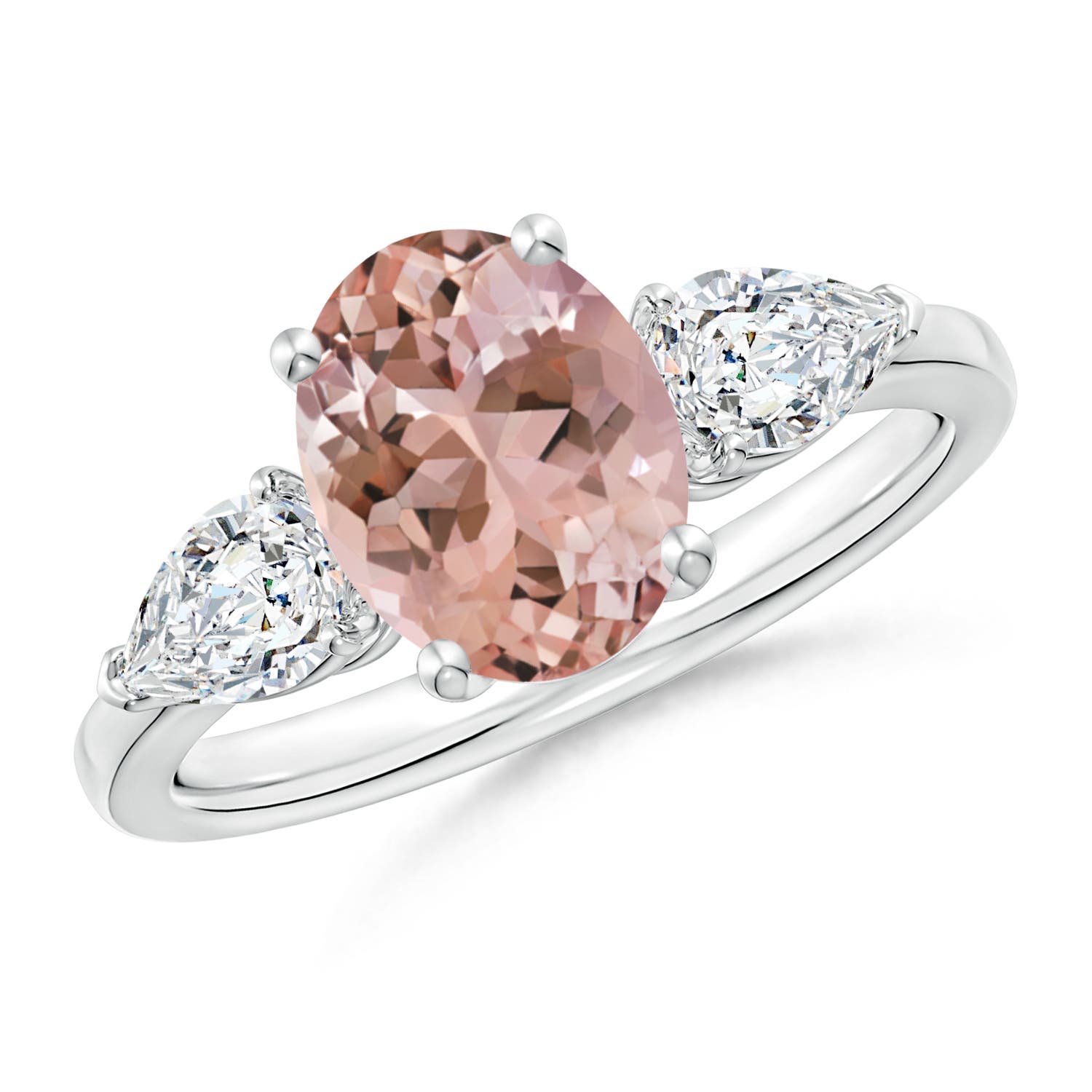 AAAA - Morganite / 2.45 CT / 14 KT White Gold