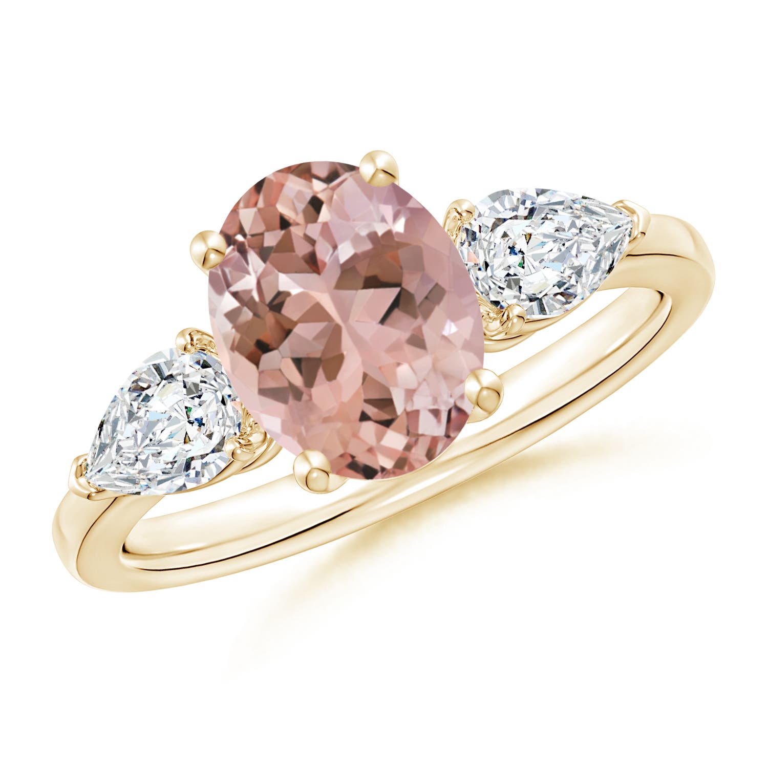 AAAA - Morganite / 2.45 CT / 14 KT Yellow Gold