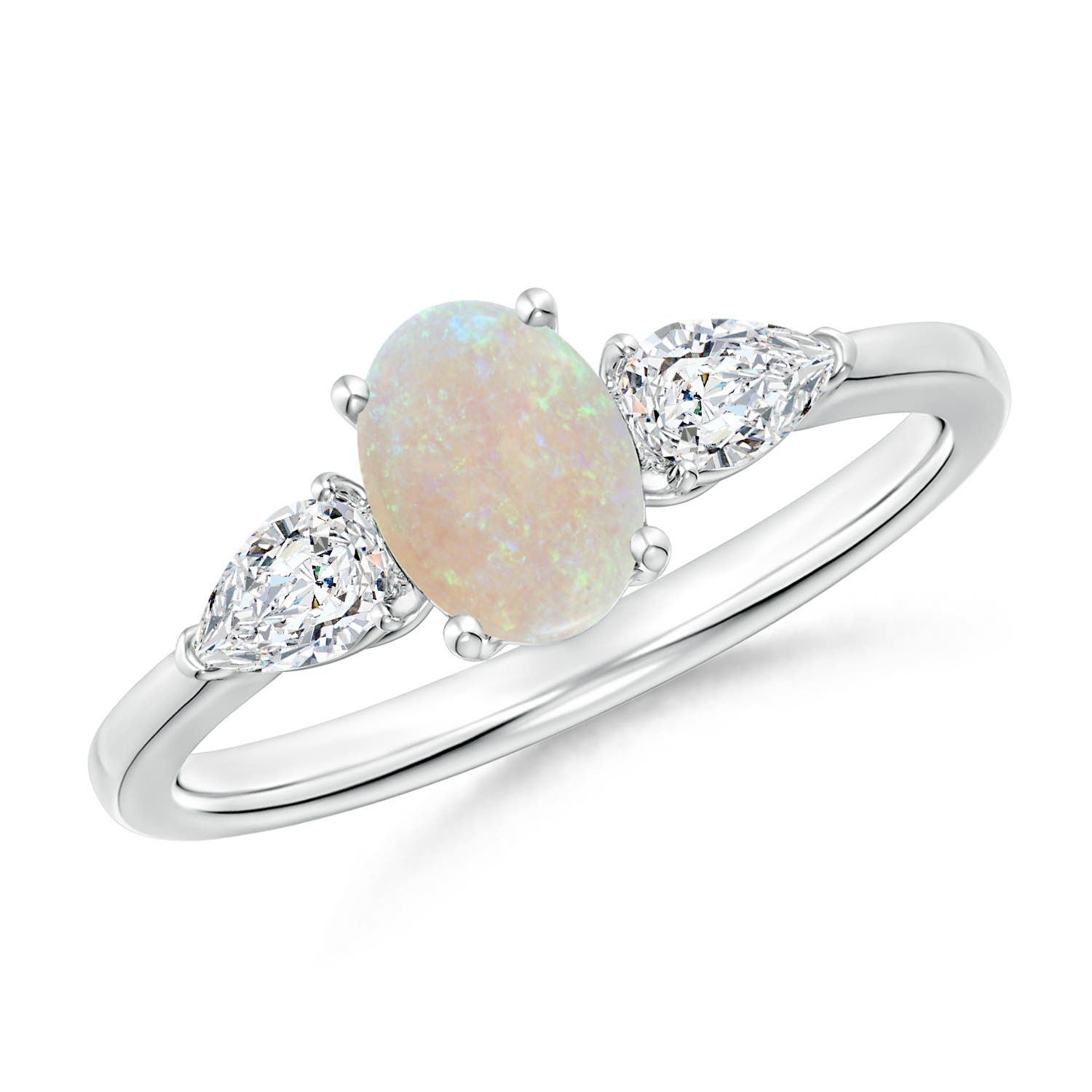 AA - Opal / 0.85 CT / 14 KT White Gold